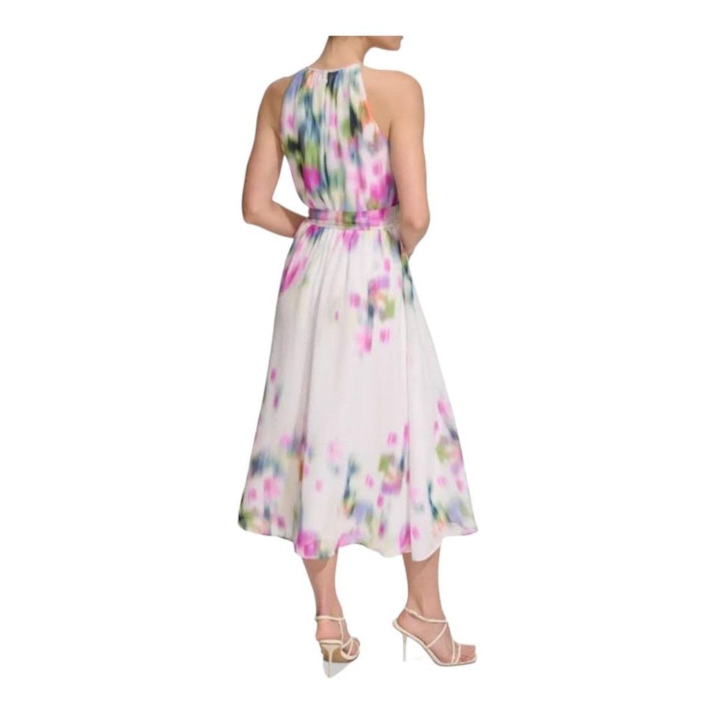 DKNY DKNY Women's Printed Halter Tie-Waist Midi Dress Size 6 Size M / US 6-8 / IT 42-44 - 2 Thumbnail