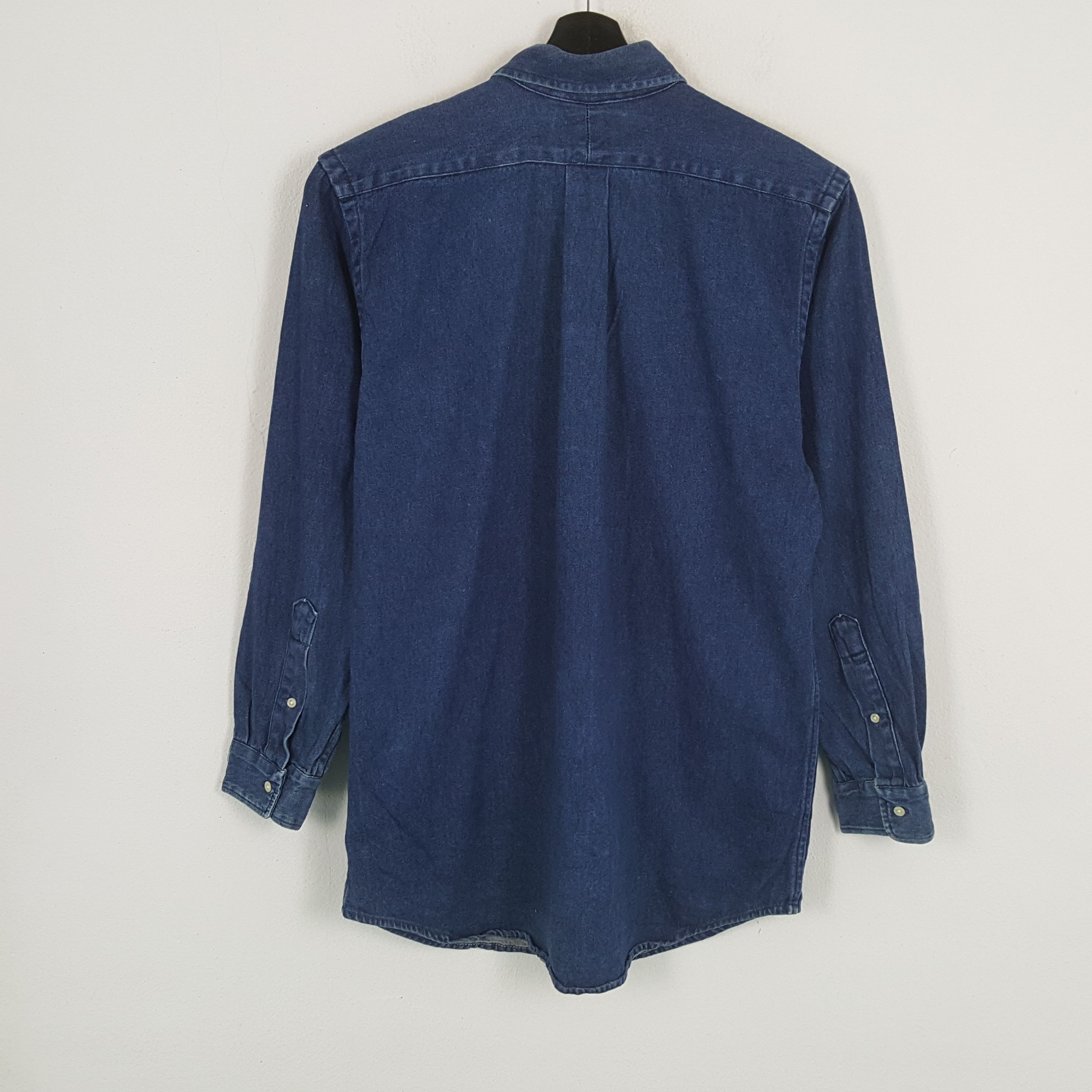 Polo Ralph Lauren × Vintage POLO RALPH LAUREN Fashion Brand Small Design Denim Shirt Size US M / EU 48-50 / 2 - 3 Thumbnail