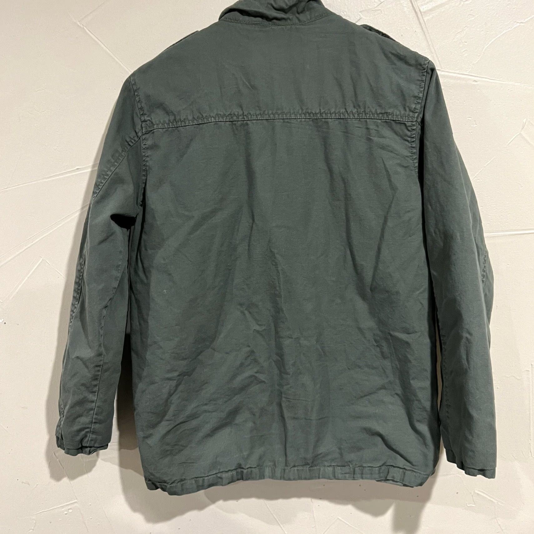 H&M VINTAGE HM Cargo Jacket Army Jacket Green Patch Jacket H&M Sz M Costume Funky Military Women Green Army Theme Military Jacket M Size M / US 6-8 / IT 42-44 - 8 Thumbnail
