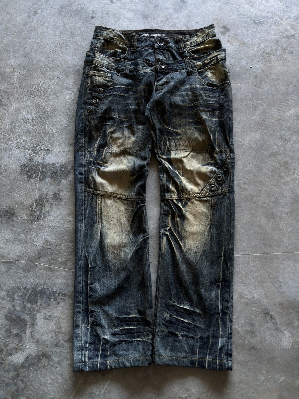If Six Was Nine PUNK MINISTRY double waist crazy rusty wash japanese mudmax Size US 31 - 1 Thumbnail