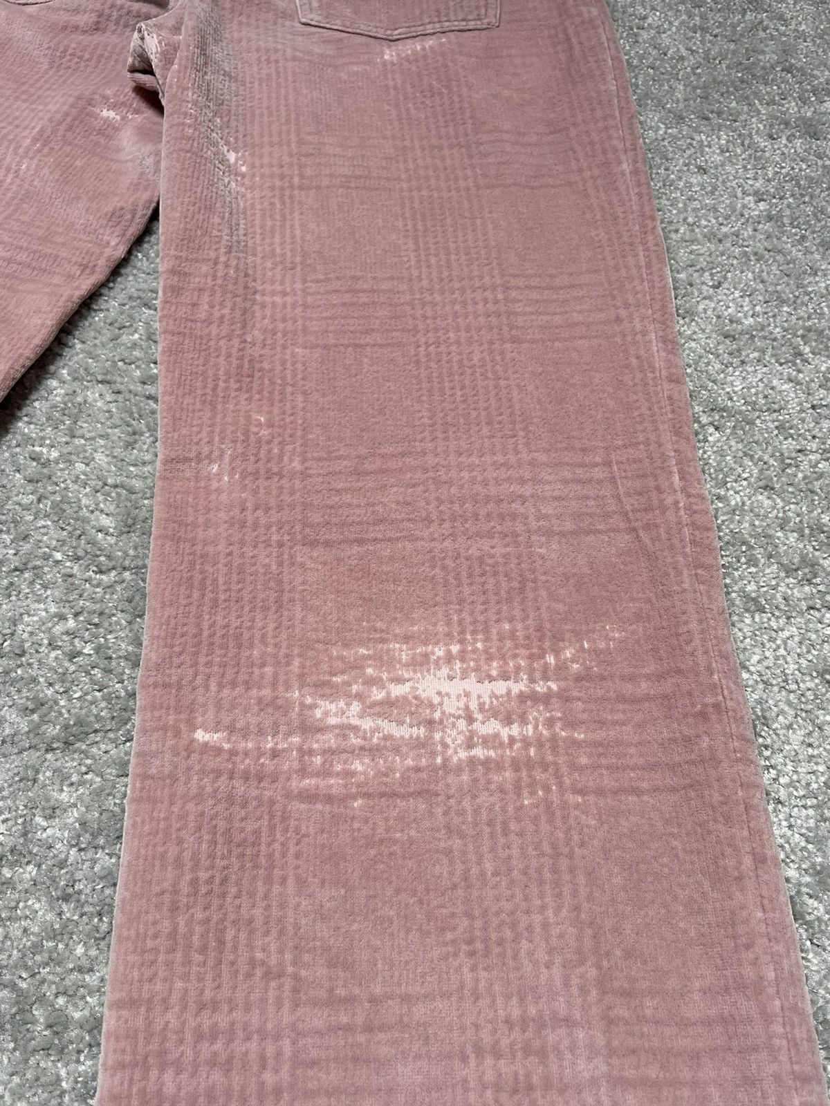 Dior SAMPLE Christian Dior Couture Velvet Pink Cropped Pants Size US 31 - 19 Thumbnail