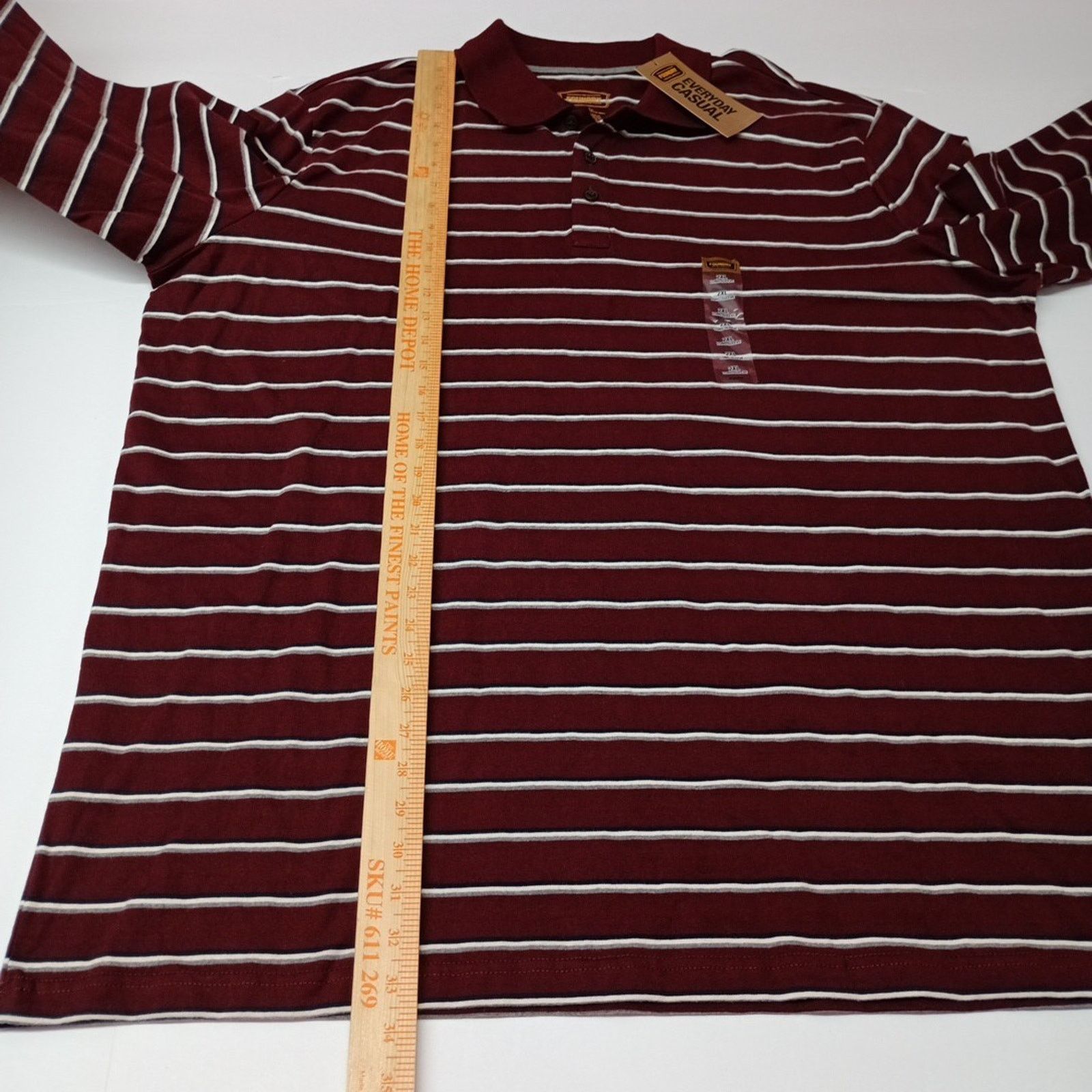 Other The Foundry Polo Shirt Men's Size 2XL XXL Burgundy Stripped Size US XXL / EU 58 / 5 - 6 Thumbnail