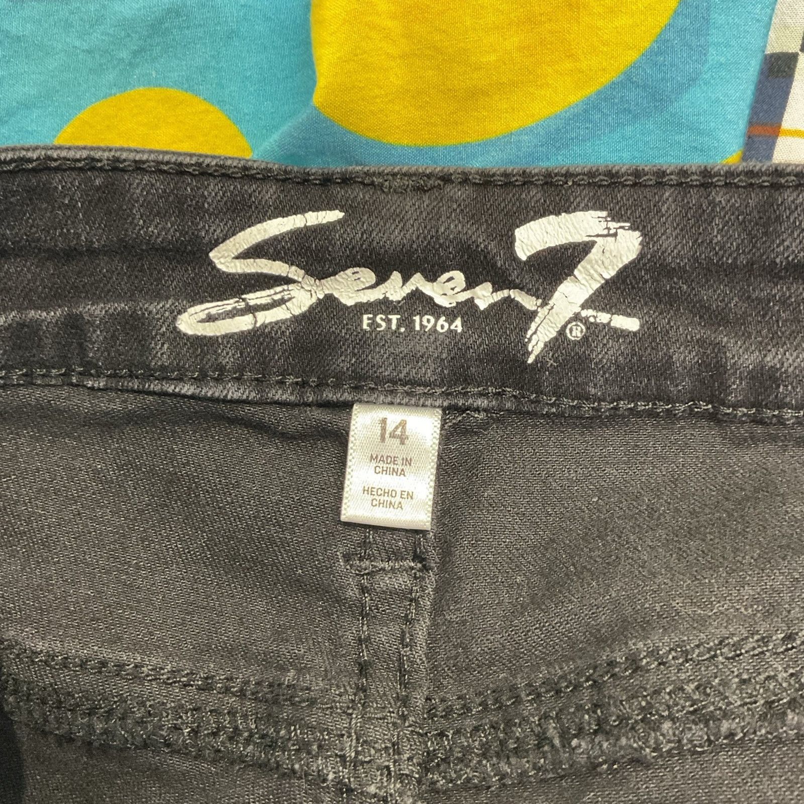 Vintage Seven 7 Black Shorts Size 36" / US 14 / IT 50 - 3 Thumbnail