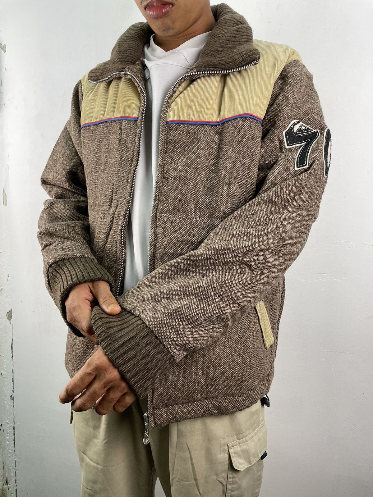 Quiksilver Vintage Quiksilver Varsity Jacket Brown Travis Scott Style Size US M / EU 48-50 / 2 - 1 Thumbnail