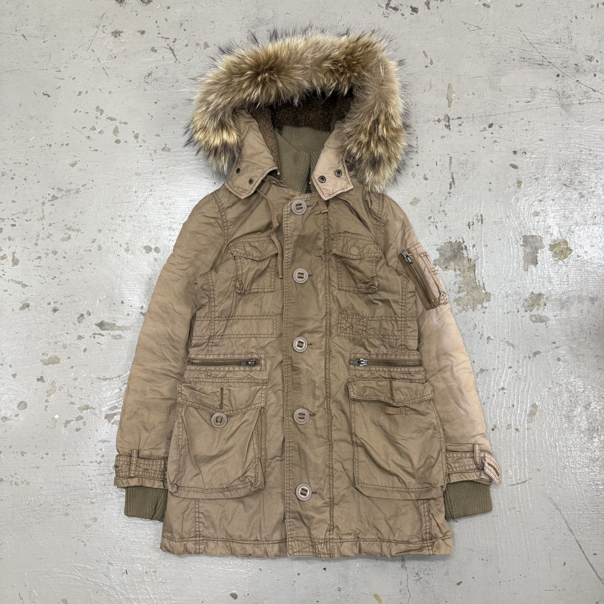 If Six Was Nine Racoon Fur Style Hoodie Parka Jacket Eeni Meeni Lgb style Size US M / EU 48-50 / 2 - 1 Thumbnail