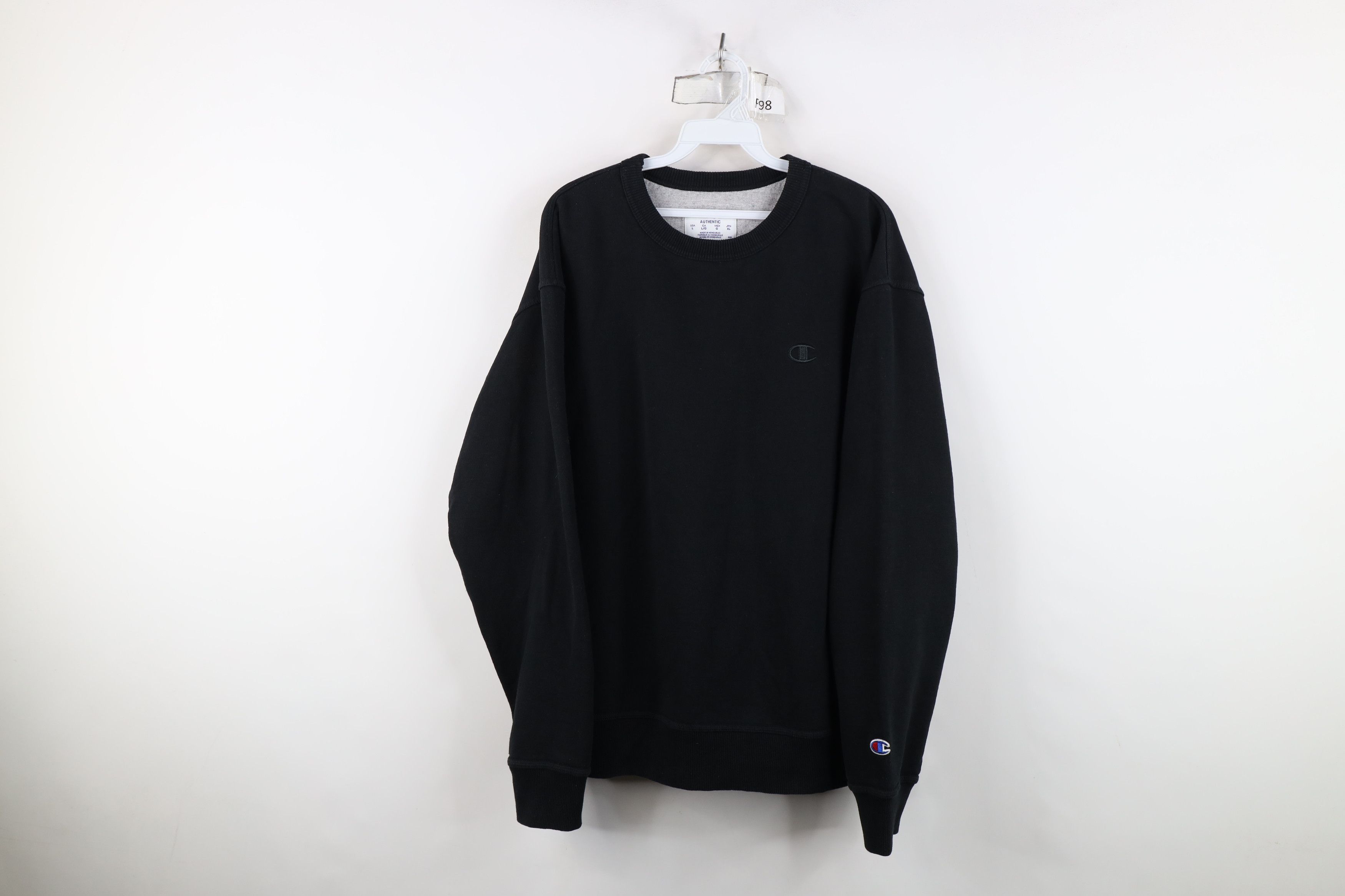 Champion Vintage Champion Monochrome Triple Black Crewneck Sweatshirt Size US L / EU 52-54 / 3 - 1 Thumbnail