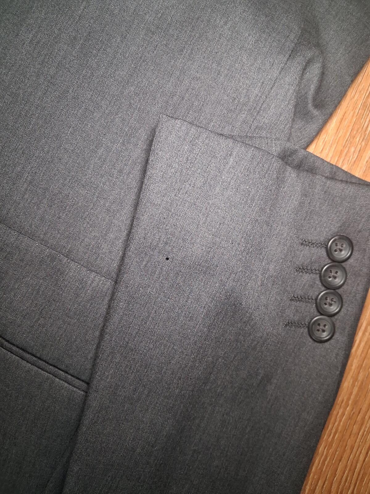 Joseph & Feiss Joseph & Feiss 2 Piece Suit Mens 44L 39x32 Gray 100% Wool Size 44L - 9 Thumbnail