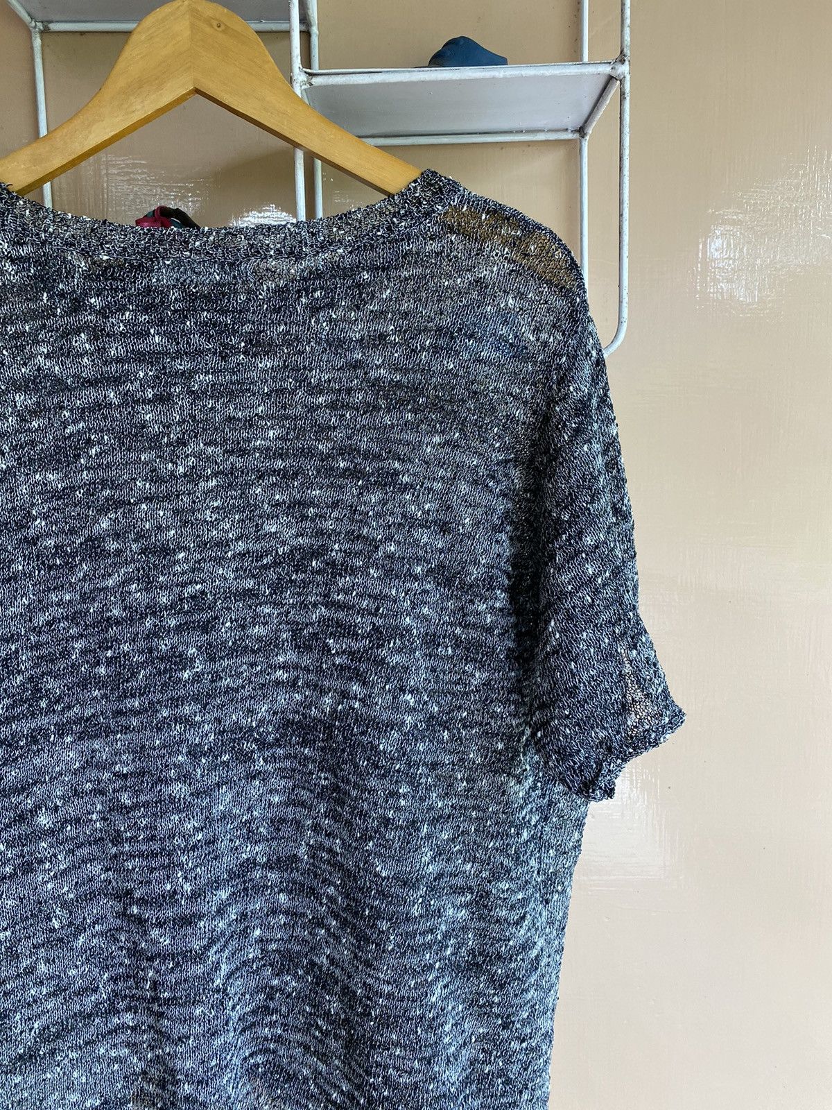 Issey Miyake × Japanese Brand 🖤BLACKDAY🖤Maybe Fishnet Knitted Avantgarde Isseymiyake Size US L / EU 52-54 / 3 - 5 Thumbnail
