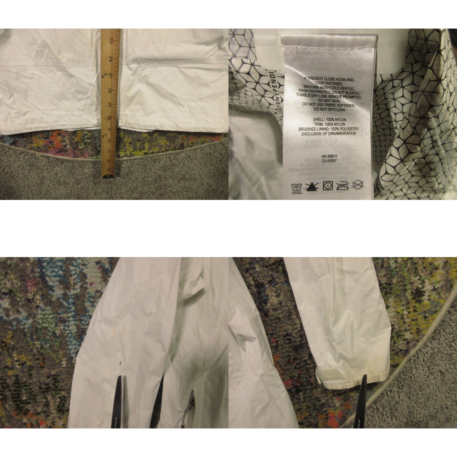 Mountain Hardwear Mountain Hardwear DryQ EVAP Rain Jacket Parka Women's M White Full Zip Hooded Size M / US 6-8 / IT 42-44 - 9 Thumbnail