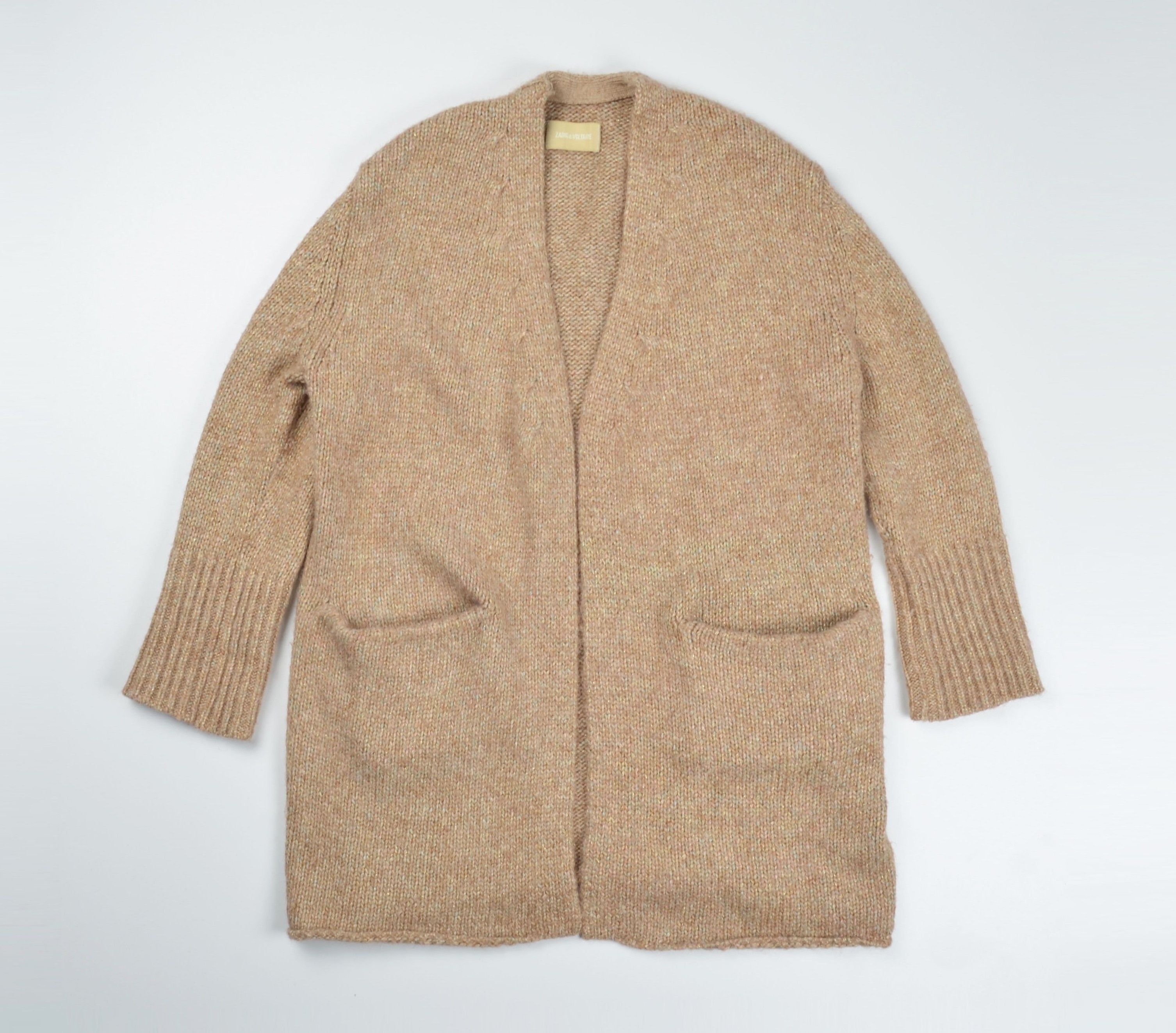Zadig & Voltaire Zadig & Voltaire Alpaca Wool Blend Shiny Open Cardigan Size XS / US 0-2 / IT 36-38 - 4 Thumbnail