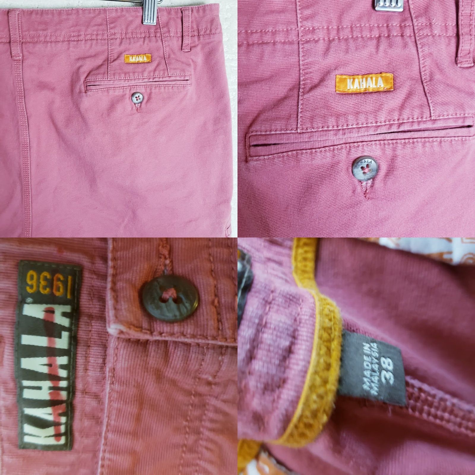 Pinko Kahala Mens Shorts Dark Pink Cotton Spandex Casual - Coastal Comfort Size US 38 / EU 54 - 8 Thumbnail