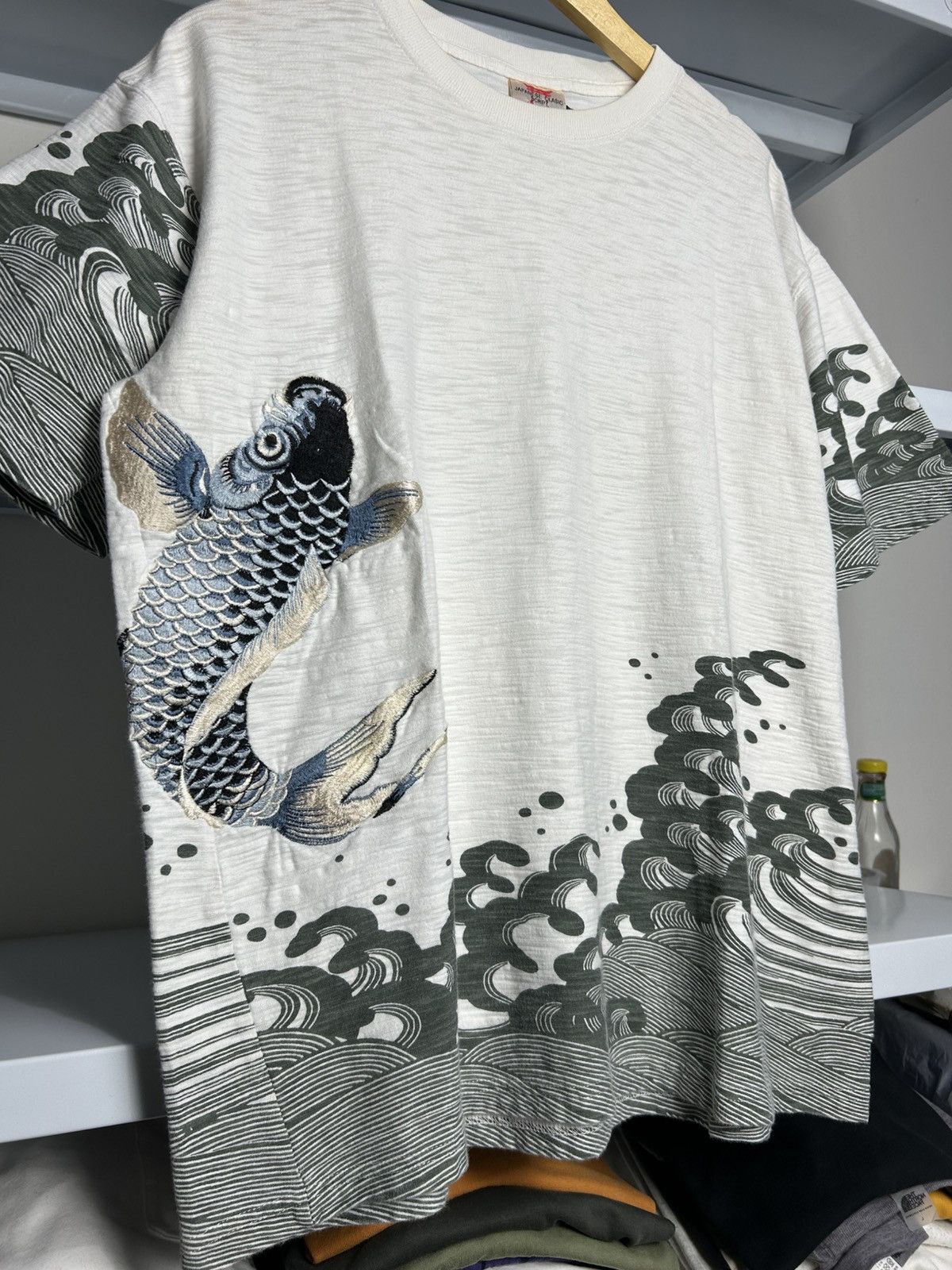 Japanese Brand Vintage Japanese Clasic Script Sukajan Koi Fish Size US XL / EU 56 / 4 - 3 Thumbnail