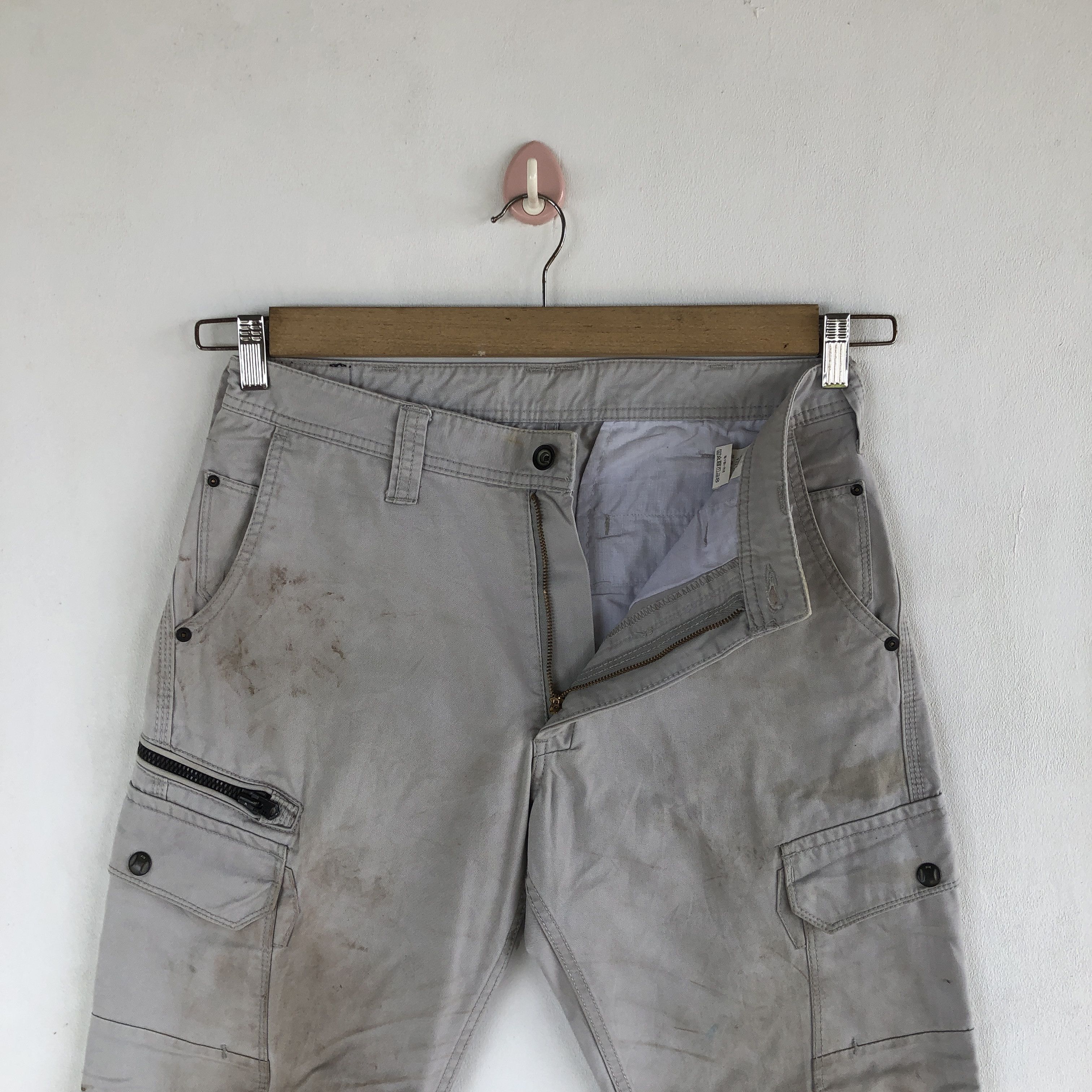 Japanese Brand Dirty Japanese Cargo Pants Fatigue Multi Pocket Trousers Size US 30 / EU 46 - 5 Thumbnail