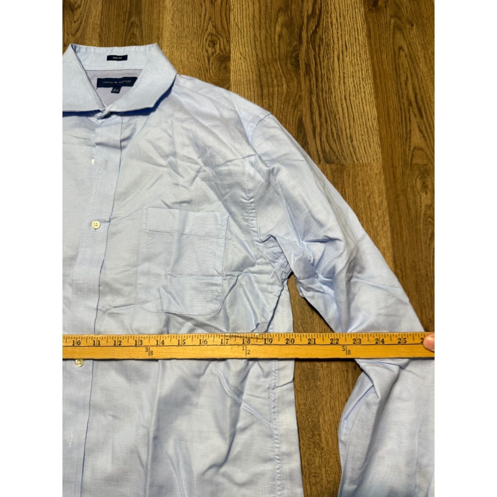 Tommy Hilfiger Tommy Hilfiger Shirt Men's 15.5-32/33 Blue Long Sleeve Button Up Shirt Slim Fit Size US M / EU 48-50 / 2 - 6 Thumbnail