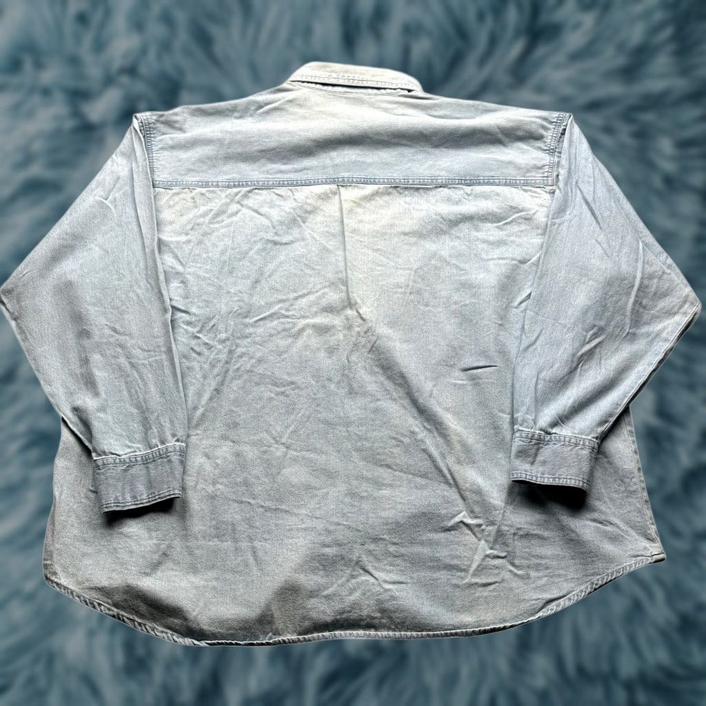 Disney VINTAGE Disney Mickey Unlimited Denim Button Down Shirt Mens 2XL Goofy Chambray Pocket Shirt Mens 2XL Blue Chambray 90s Cartoon Casual Mens Size US XXL / EU 58 / 5 - 1 Thumbnail