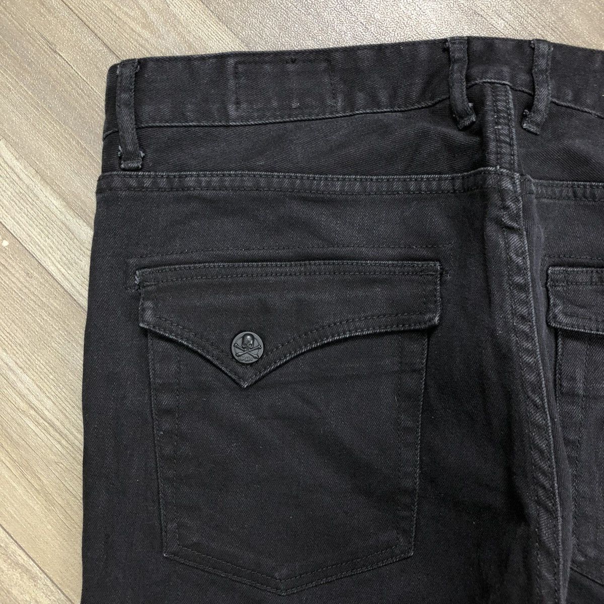 Japanese Brand 2000s Semantic Design x Roen Skulls Leopard Black Jeans Lgb Size US 33 - 15 Thumbnail