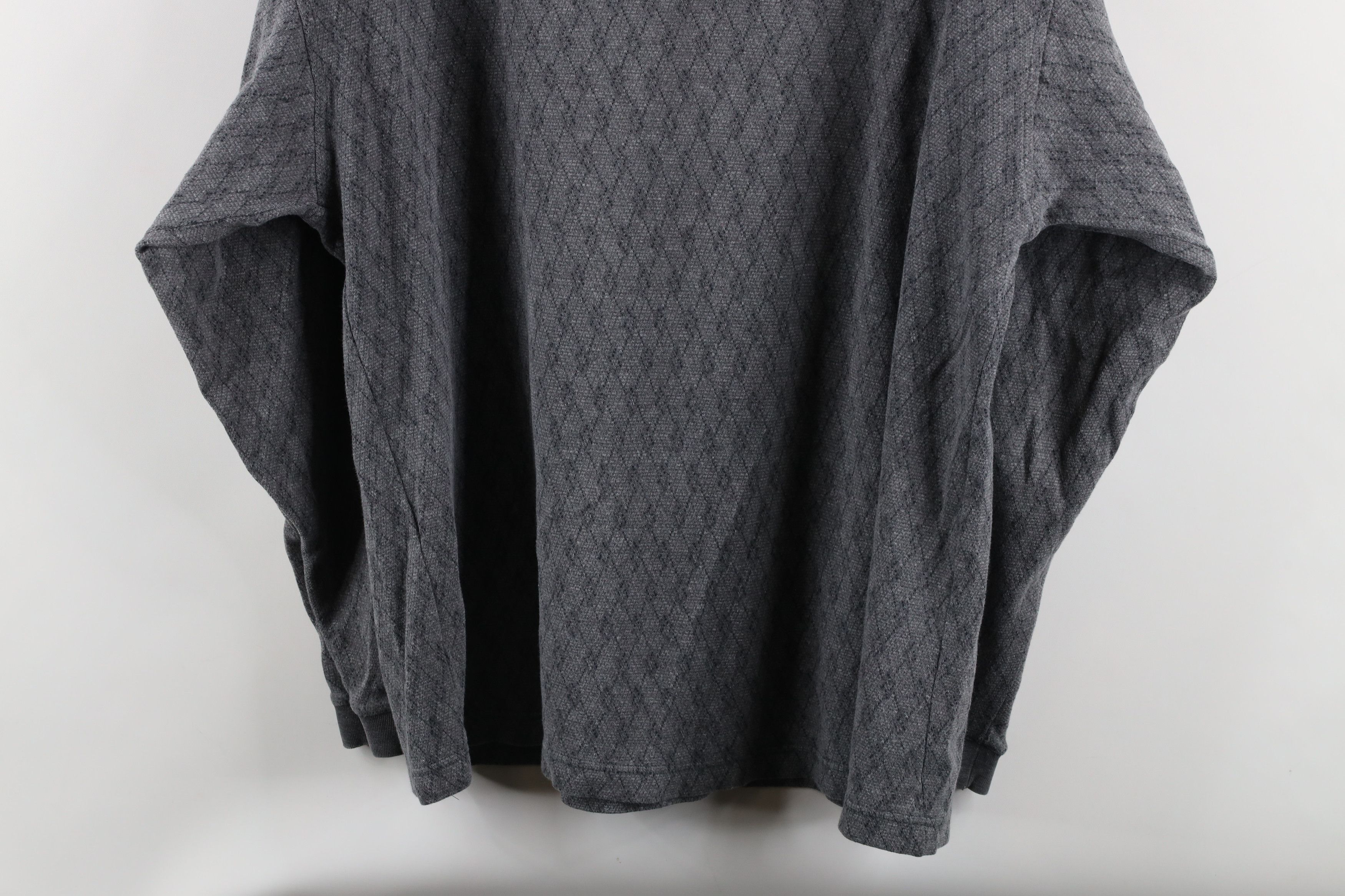 Vintage Vintage 90s Streetwear Argyle Long Sleeve Rugby Polo Gray Size US L / EU 52-54 / 3 - 8 Thumbnail