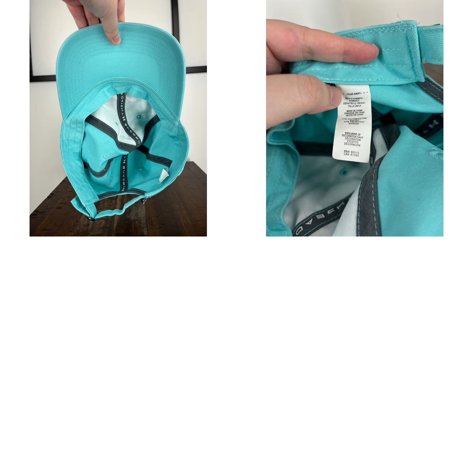 Under Armour Under Armour Golf Hat Cap Strap Back Mens One Size Blue Cotton Polyester Blend Size ONE SIZE - 9 Thumbnail