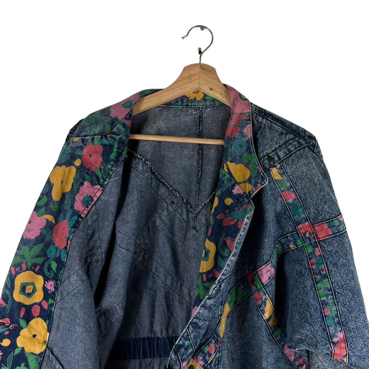 Japanese Brand 🔥VINTAGE DENIM BIKER JACKET RARE ISSEY MIYAKE STYLE Size US M / EU 48-50 / 2 - 7 Thumbnail