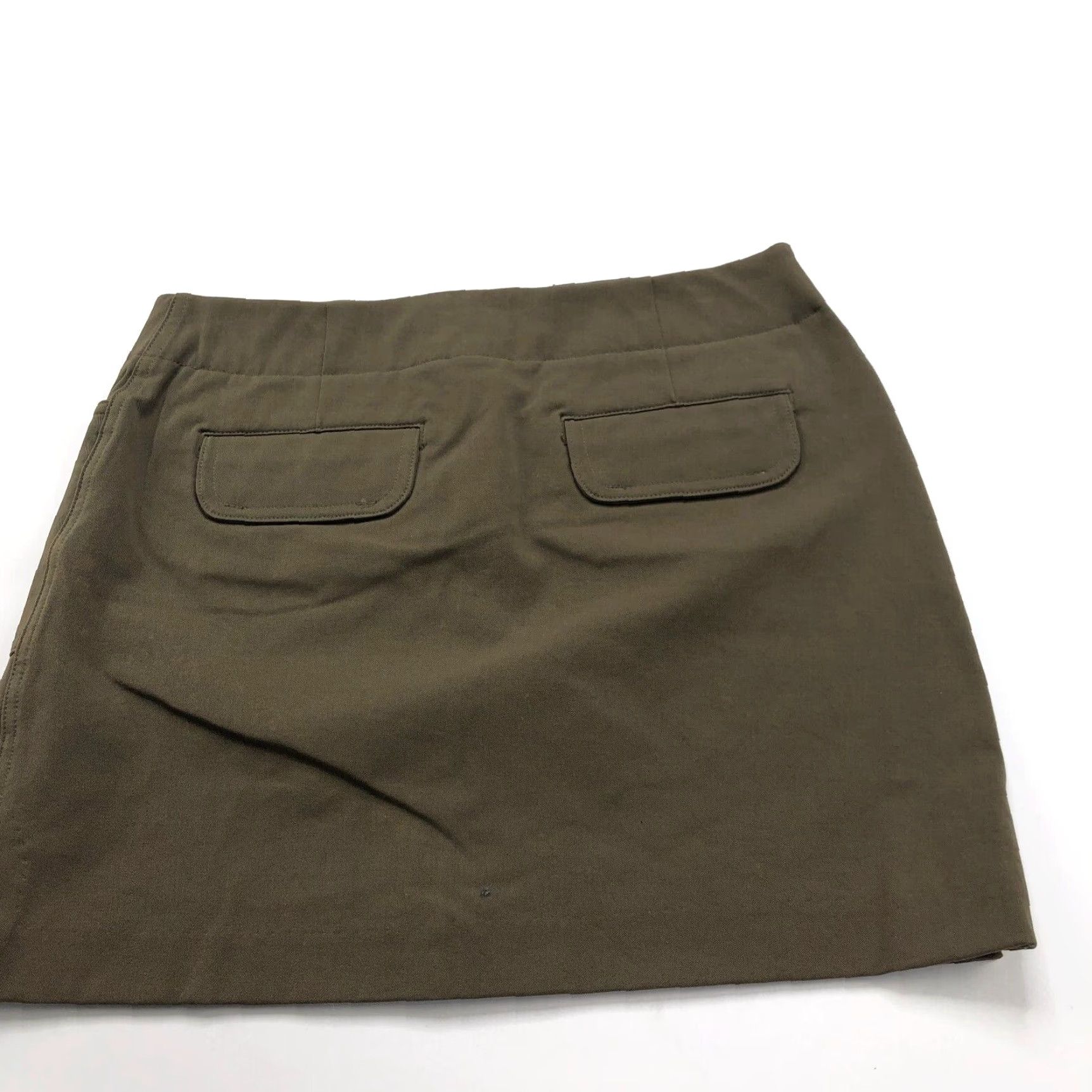 Express Express Mini Skirt Brown Cotton Blend Short 27 In Flat Casual VTG NEW 2, 2 Size 26" / US 2 / IT 38 - 5 Thumbnail