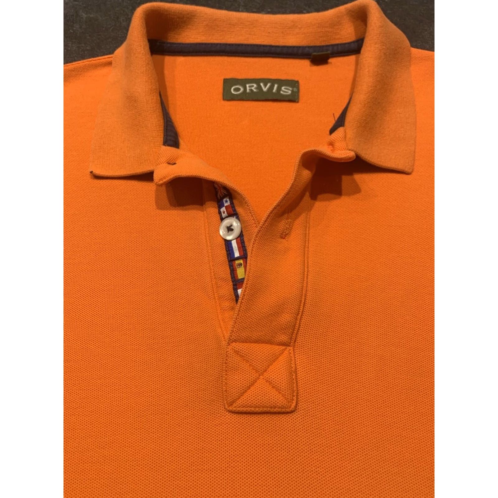 Orvis VINTAGE Orvis Men's Polo Shirt Short Sleeve Cotton Orange Fishing Casual L Size US L / EU 52-54 / 3 - 4 Thumbnail