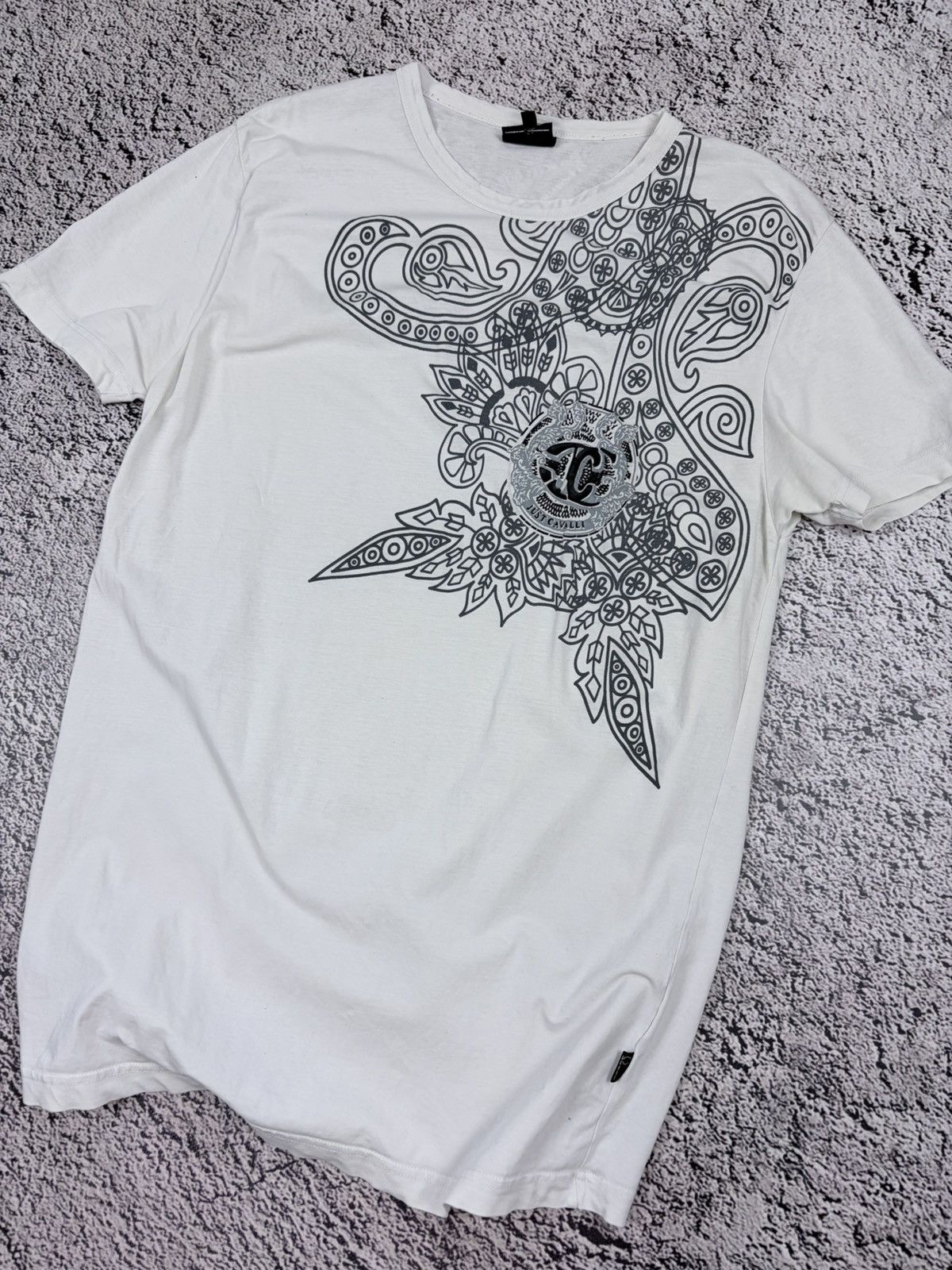 Just Cavalli Vintage Just Cavalli Y2K Graphic Logo Print T-Shirt Size US XL / EU 56 / 4 - 3 Thumbnail