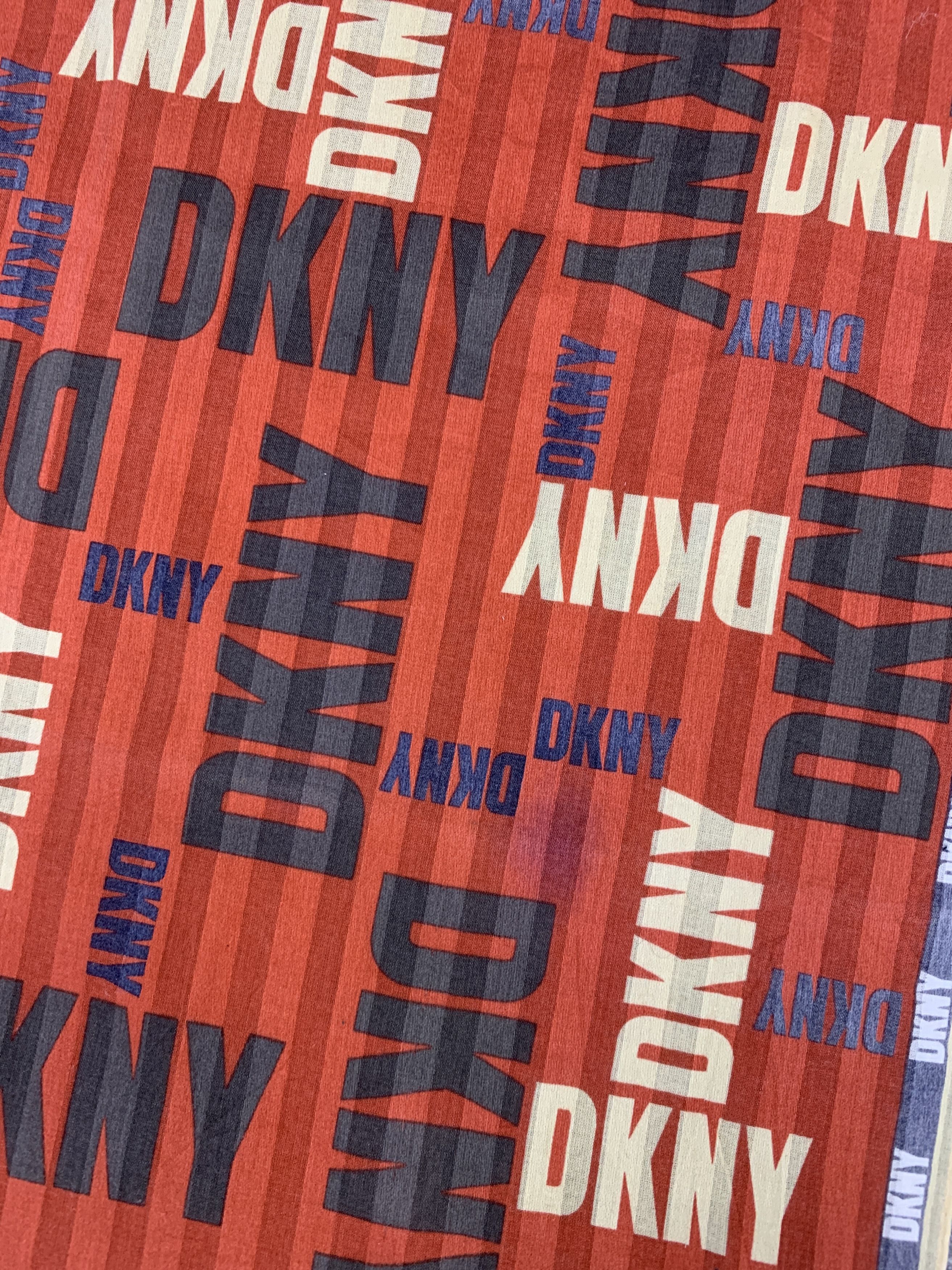 DKNY × Vintage Vintage DKNY Monogram Scarf Handkerchief - HKA971 Size ONE SIZE - 6 Thumbnail