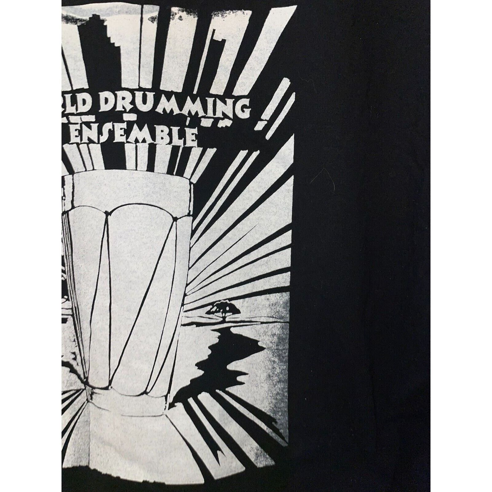 Jerzees Drum Shirt World Drumming Ensemble Black Tee 90s Vintage L Size US L / EU 52-54 / 3 - 8 Thumbnail