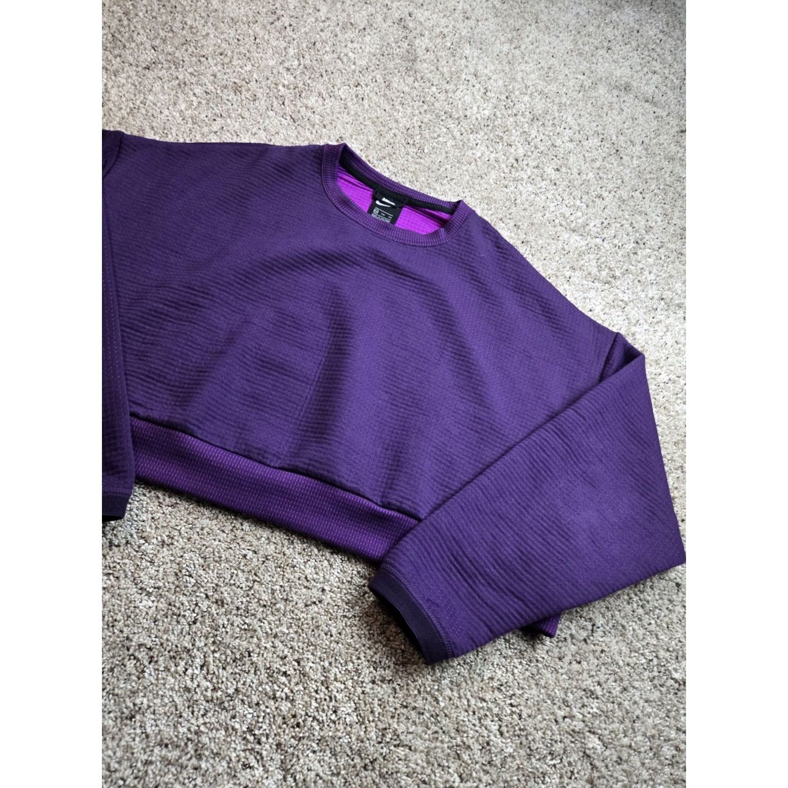 Nike Nike Sweatshirt Womens 2XL Purple City Ready Crop Fleece Crewneck Pullover Size XXL / US 16-18 / IT 52-54 - 2 Thumbnail
