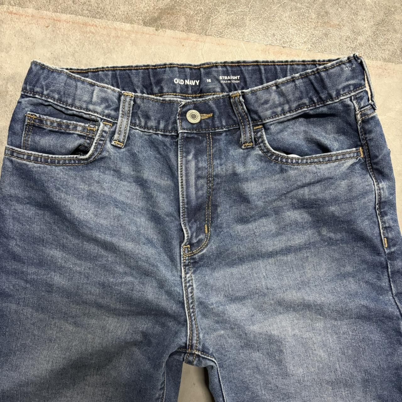 Vintage Crazy Vintage Y2K/2000s Straight Leg Old Navy Dark Wash Denim Jeans! Size US 28 / EU 44 - 2 Thumbnail