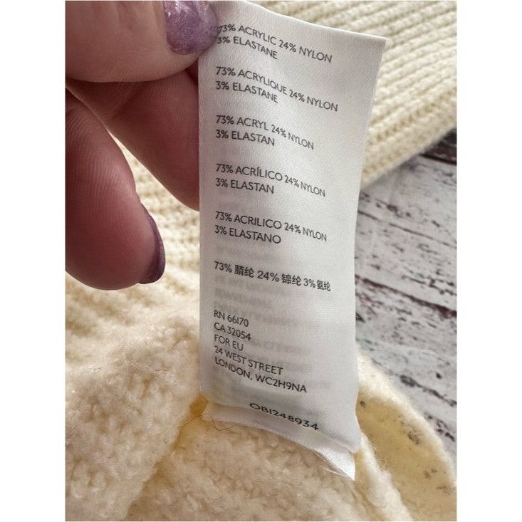 Urban Outfitters Urban Outfitters Cream Ribbed Cropped Knit Balloon Sleeve Sw Size M / US 6-8 / IT 42-44 - 9 Thumbnail