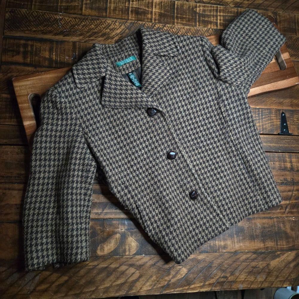 Lauren Ralph Lauren Lauren Ralph Wool Jacket WM Size 16 Vintage Houndstooth C2 Size M / US 6-8 / IT 42-44 - 6 Thumbnail