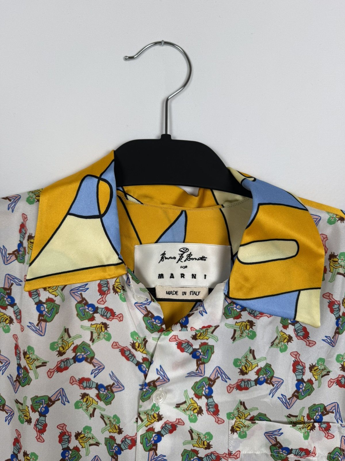 Marni MARNI x BRUNO BOZZETTO Silk Oversized Short Sleeve Shirt Size US S / EU 44-46 / 1 - 5 Thumbnail