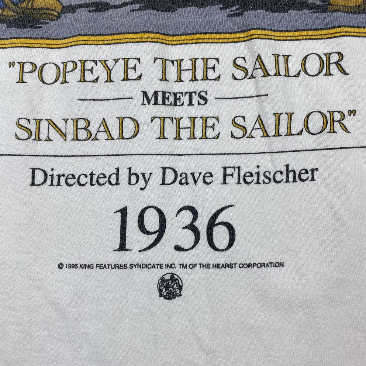 Vintage VINTAGE 90's POPEYE THE SAILOR MEETS SINBAD THE SAILOR TEE Size US L / EU 52-54 / 3 - 4 Thumbnail