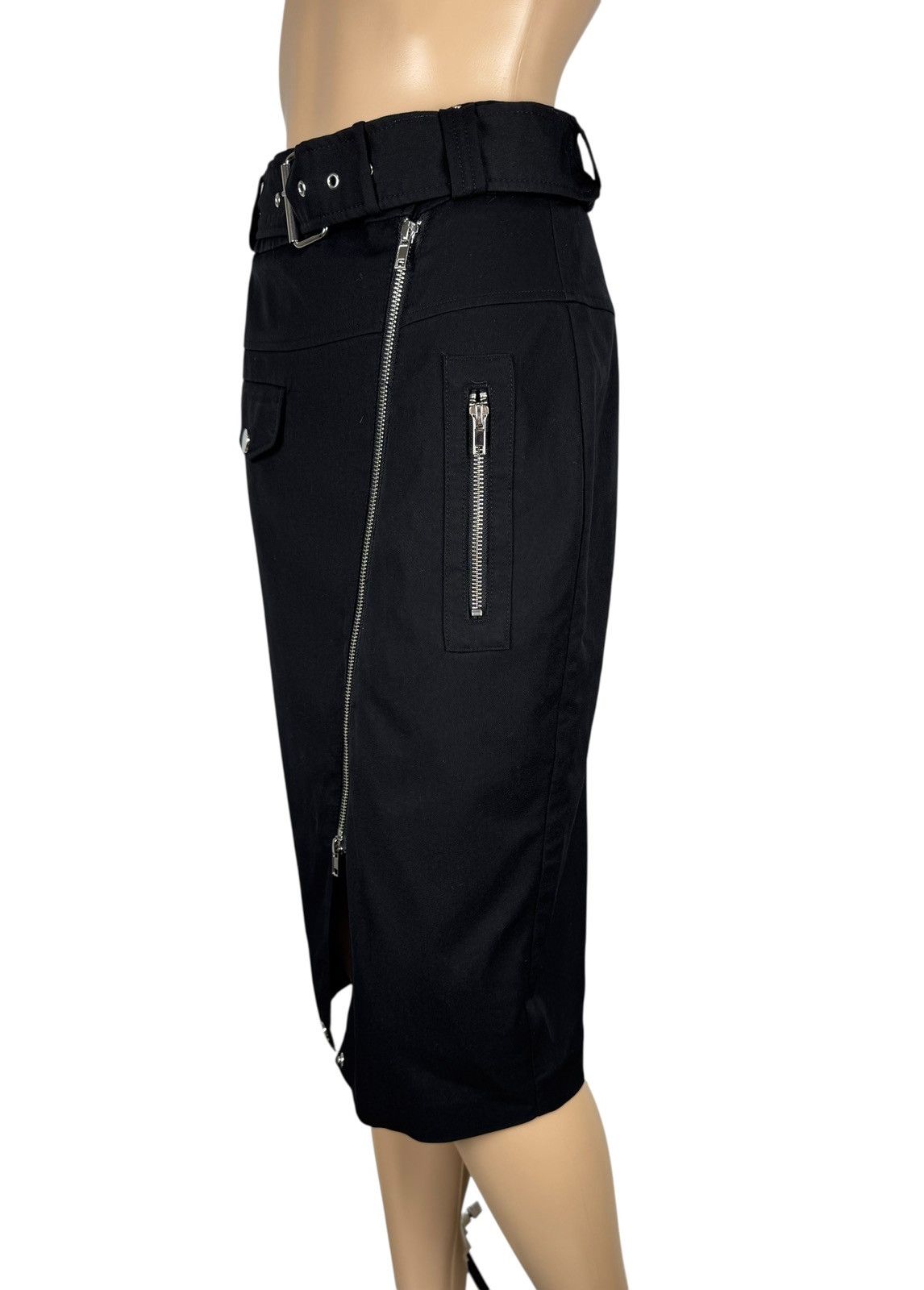 Jean Paul Gaultier Jean Paul Gaultier Lindex Skirt Pencil Full Zip Belted UK10 Size 28" / US 6 / IT 42 - 5 Thumbnail