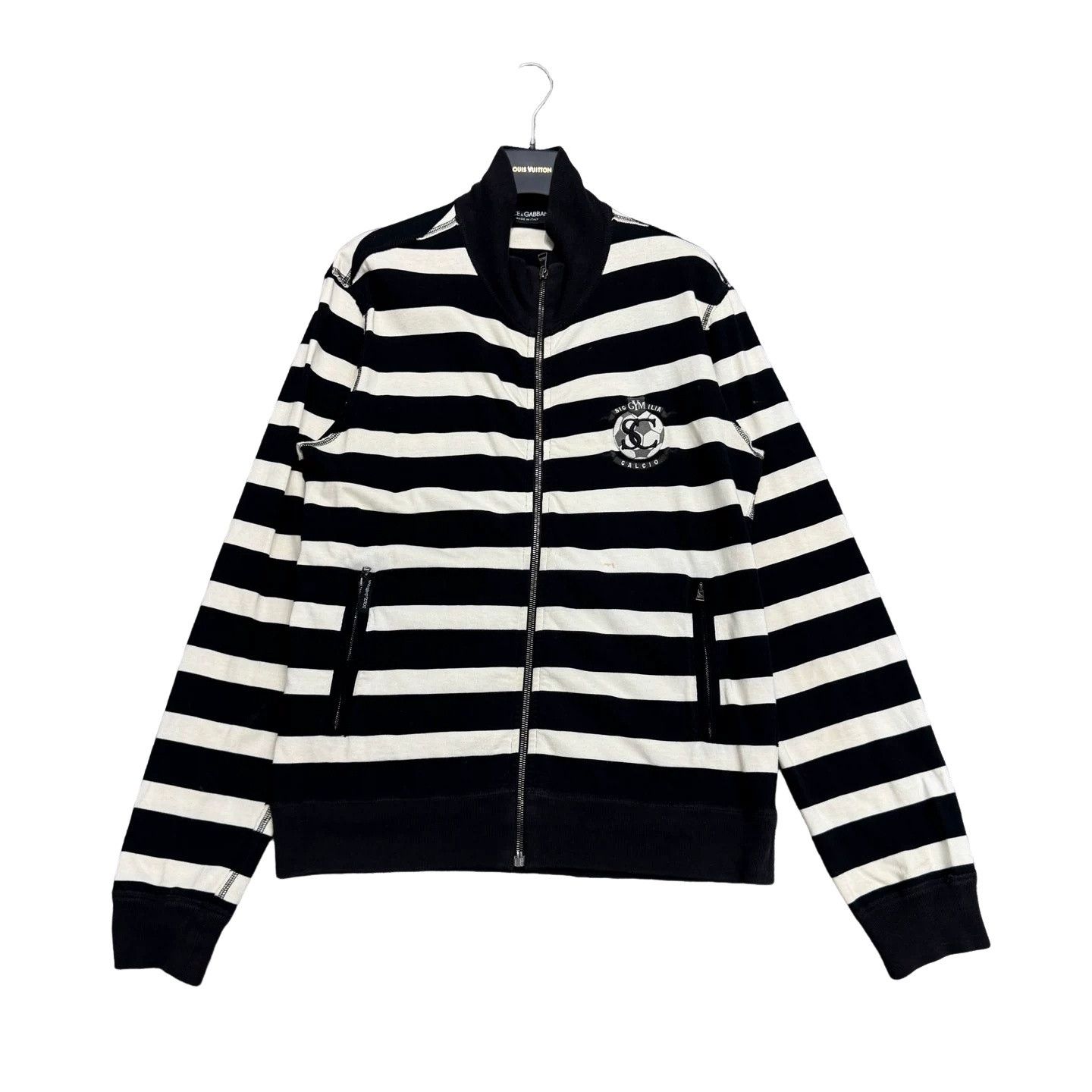 Dolce & Gabbana Dolce & Gabbana Striped Calcio Zip-Up Jacket Size M Size US M / EU 48-50 / 2 - 1 Thumbnail