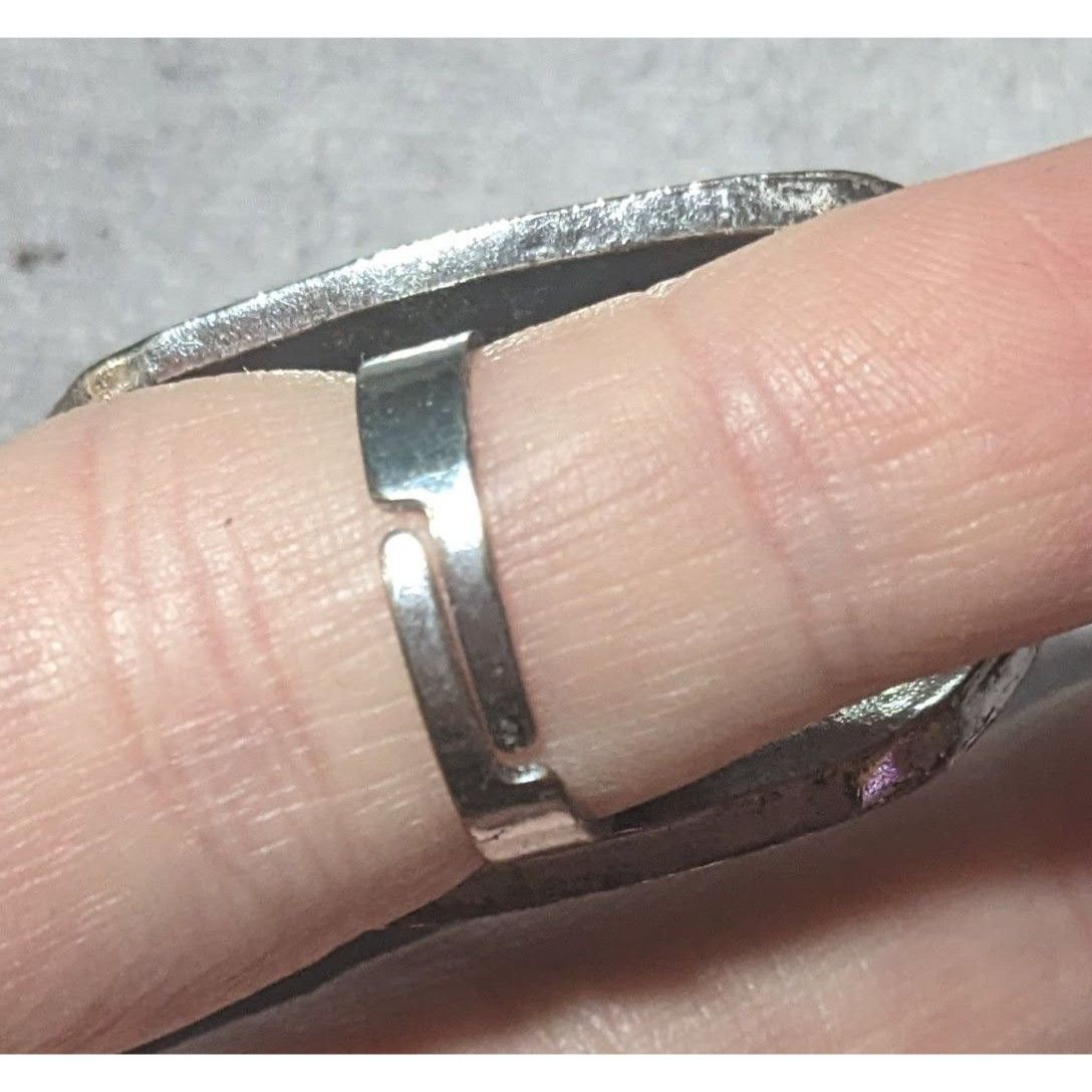 Other Bohemian Large Blue Stone Silver Tone Adjustable Ring Size 6 Size ONE SIZE - 7 Thumbnail