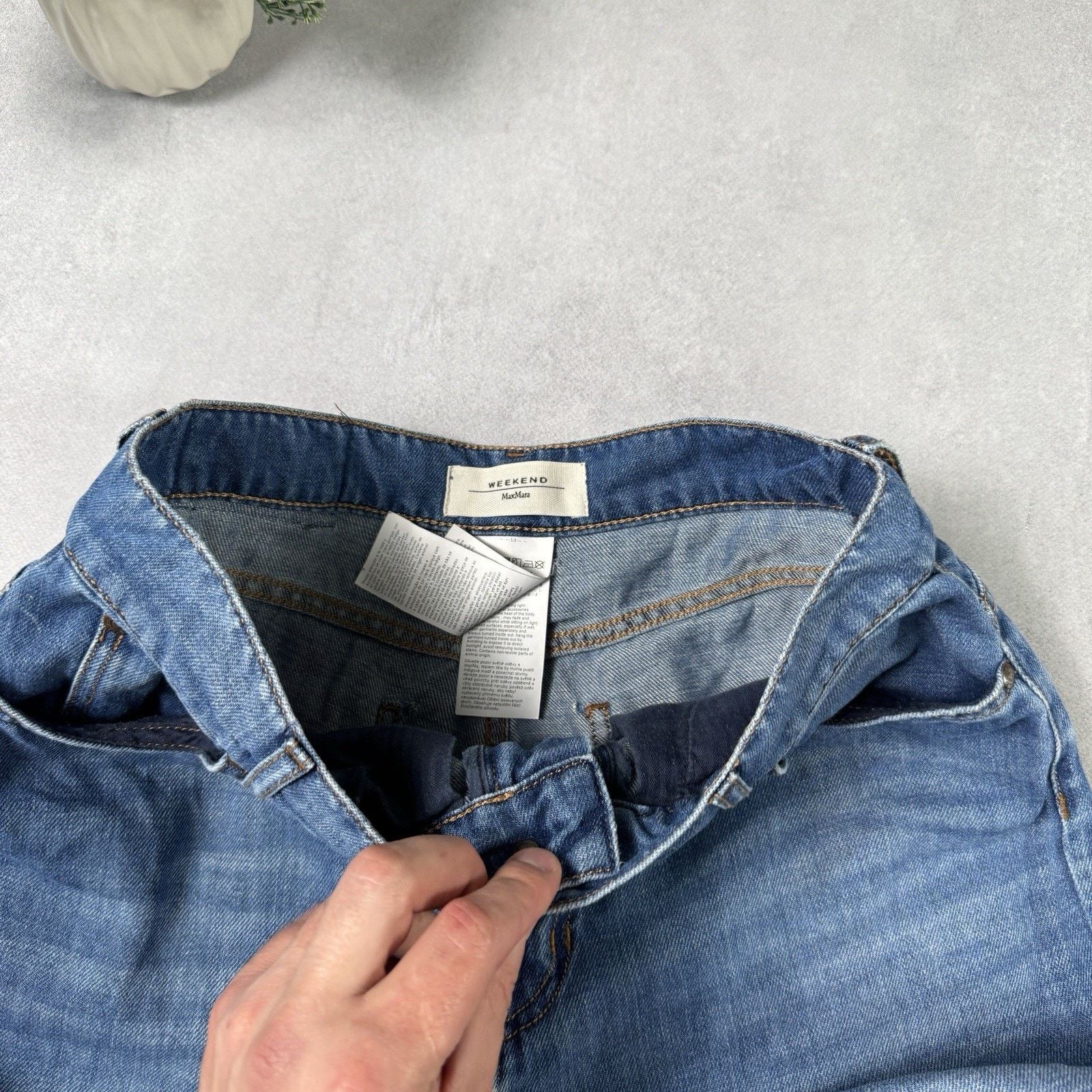 Weekend Max Mara Weekend Max Mara Flared Jeans mit 5-Pocket Size US 10 Blue Size 32" / US 10 / IT 46 - 13 Thumbnail