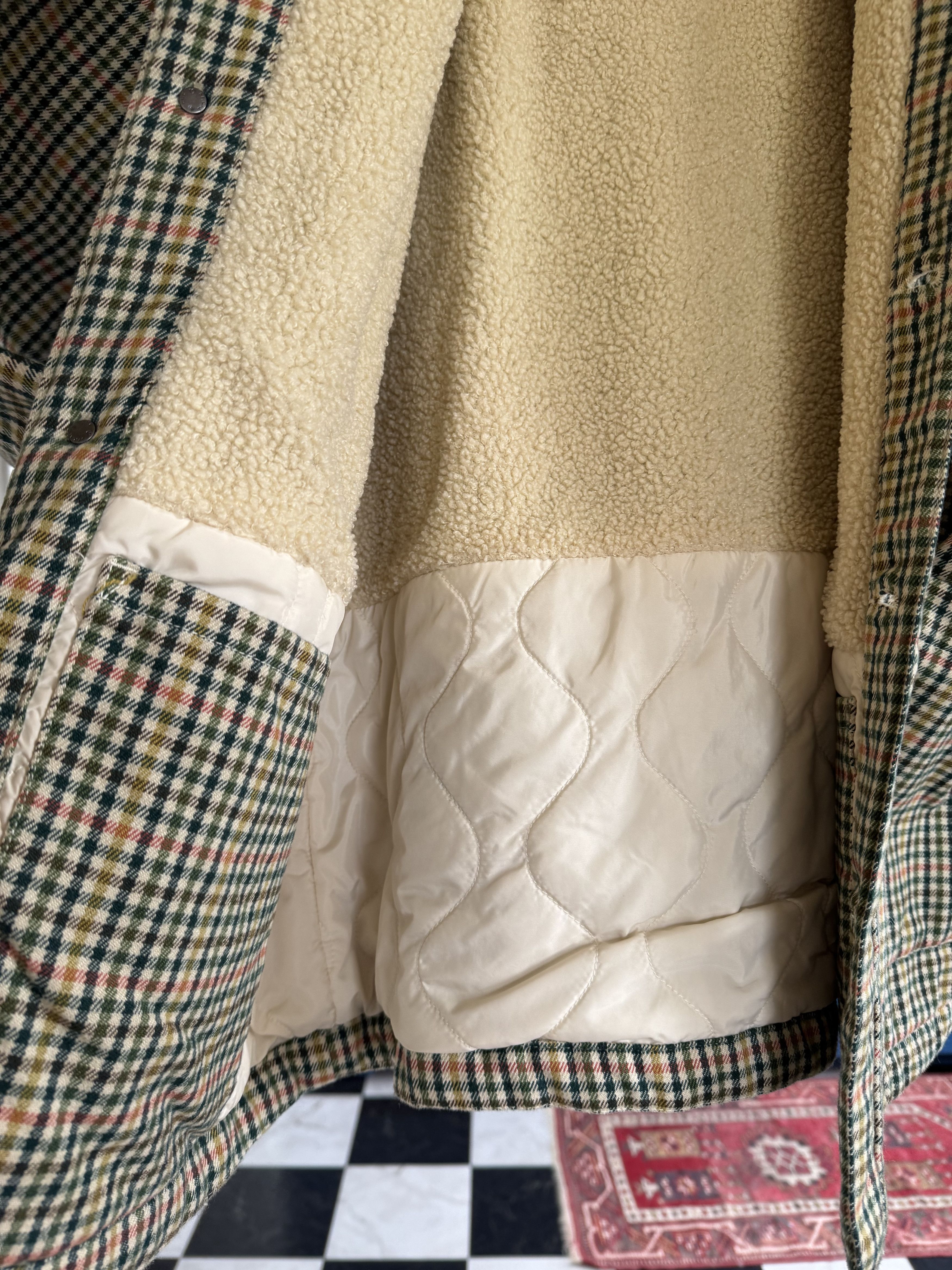 Levi's Made & Crafted Levi’s Made & Crafted Quilted Sherpa Plaid Long Coat BNWT Size US S / EU 44-46 / 1 - 9 Thumbnail
