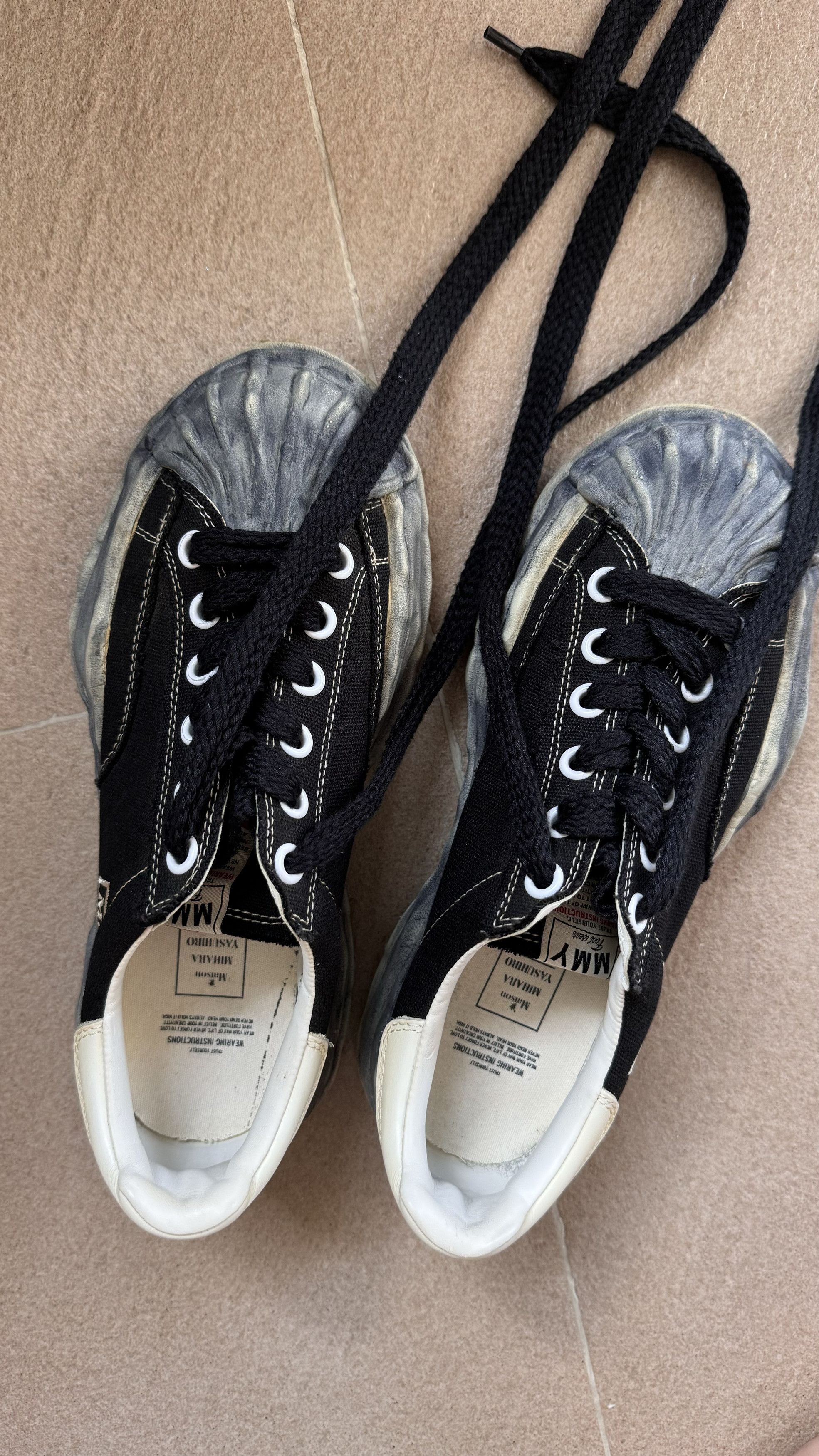 Maison MIHARA YASUHIRO Black/Blue Blakey Sneakers Size US 6.5 / EU 39-40 - 1 Thumbnail