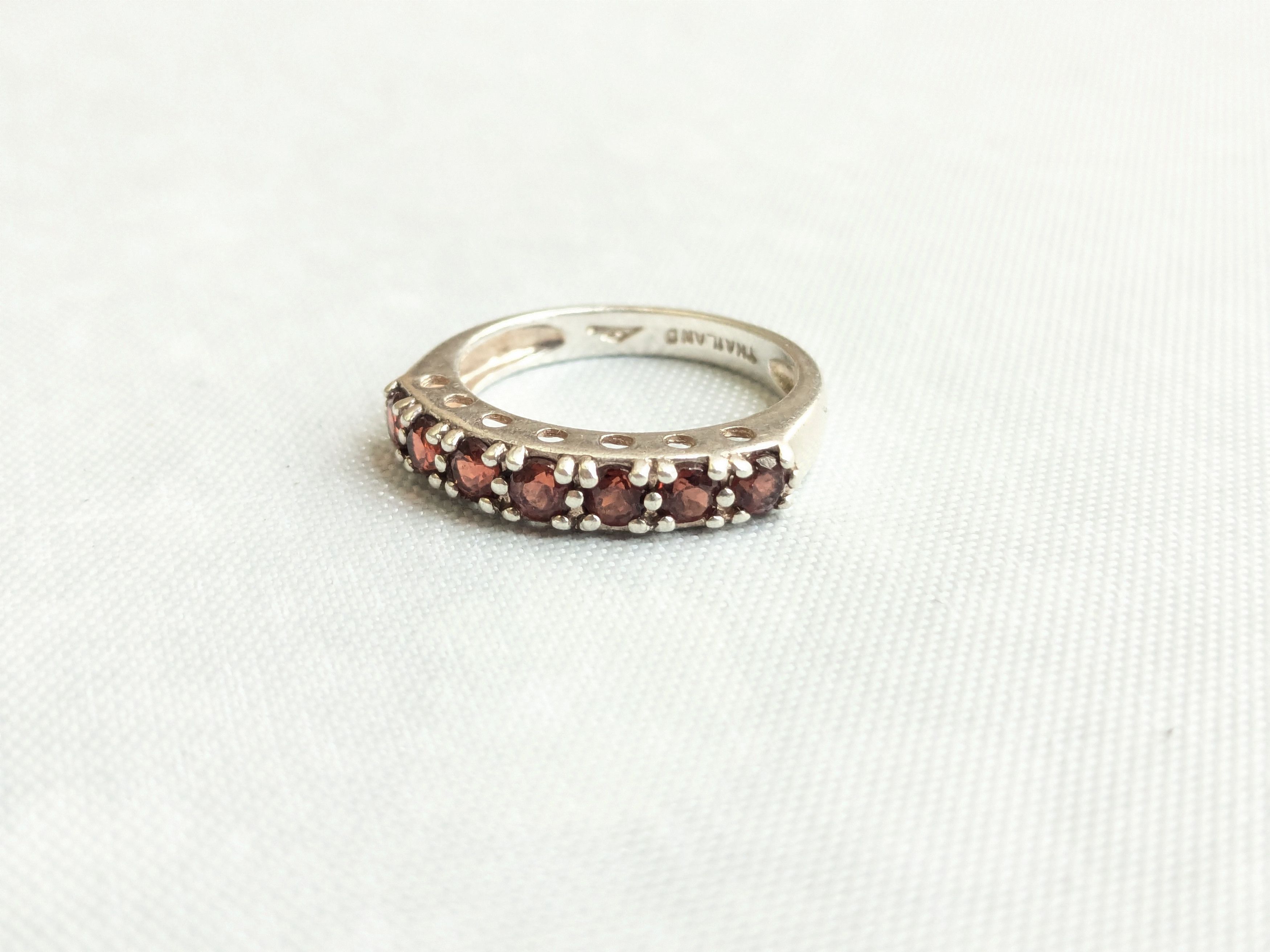 Jewelry Vintage Sterling Silver Ring Blue Garnet 6 Size ONE SIZE - 4 Thumbnail