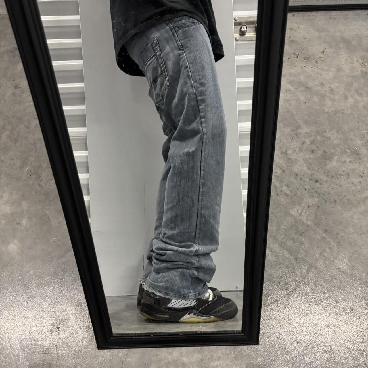 Japanese Brand × Vintage Crazy Vintage Y2K/2000s Grunge Faded Light Wash Denim Jeans! Size US 30 / EU 46 - 2 Thumbnail