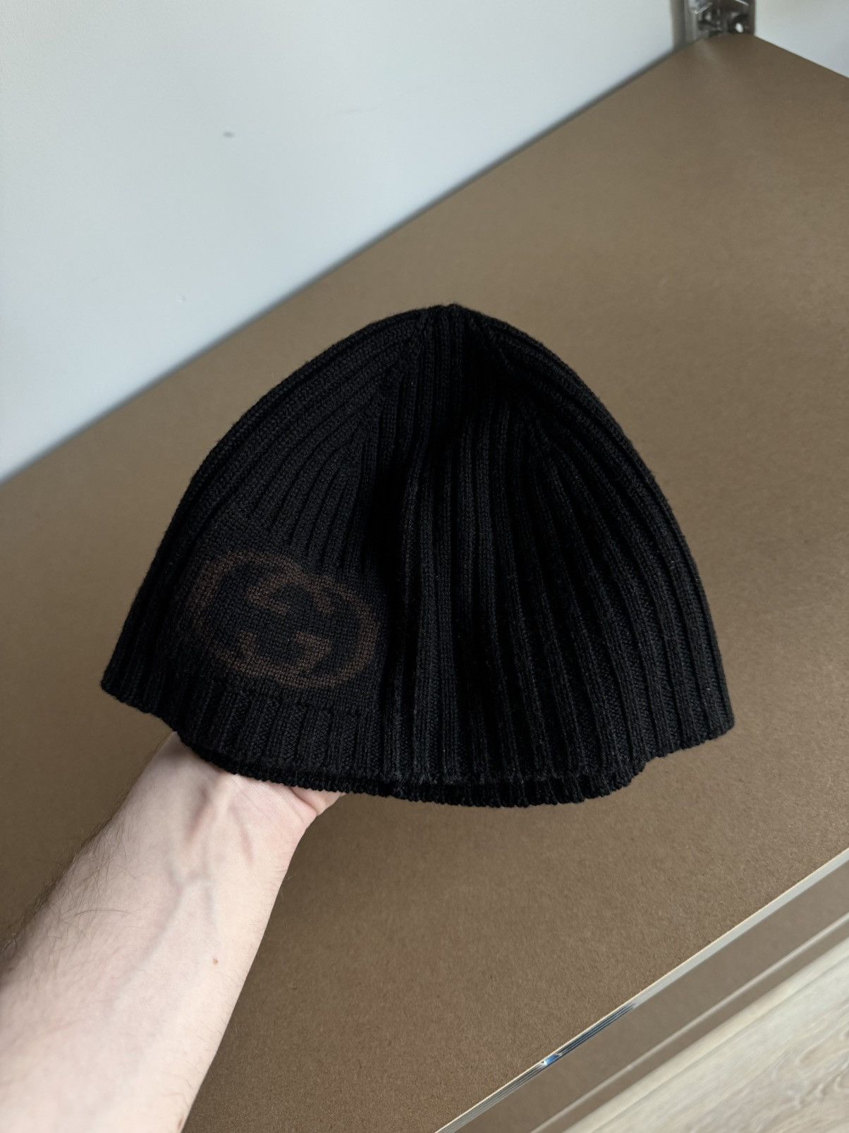 Gucci Vintage Gucci by Tom Ford Interlocking GG Logo Wool Beanie Size ONE SIZE - 1 Thumbnail