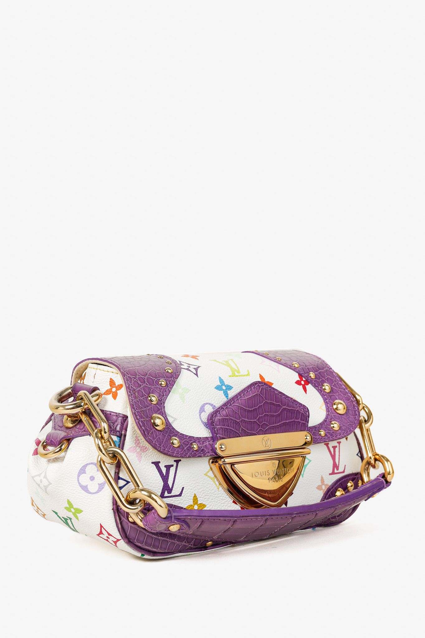 Louis Vuitton × Takashi Murakami Louis Vuitton Marilyn Multicolore Purple Crocodile Bag Size ONE SIZE - 2 Thumbnail