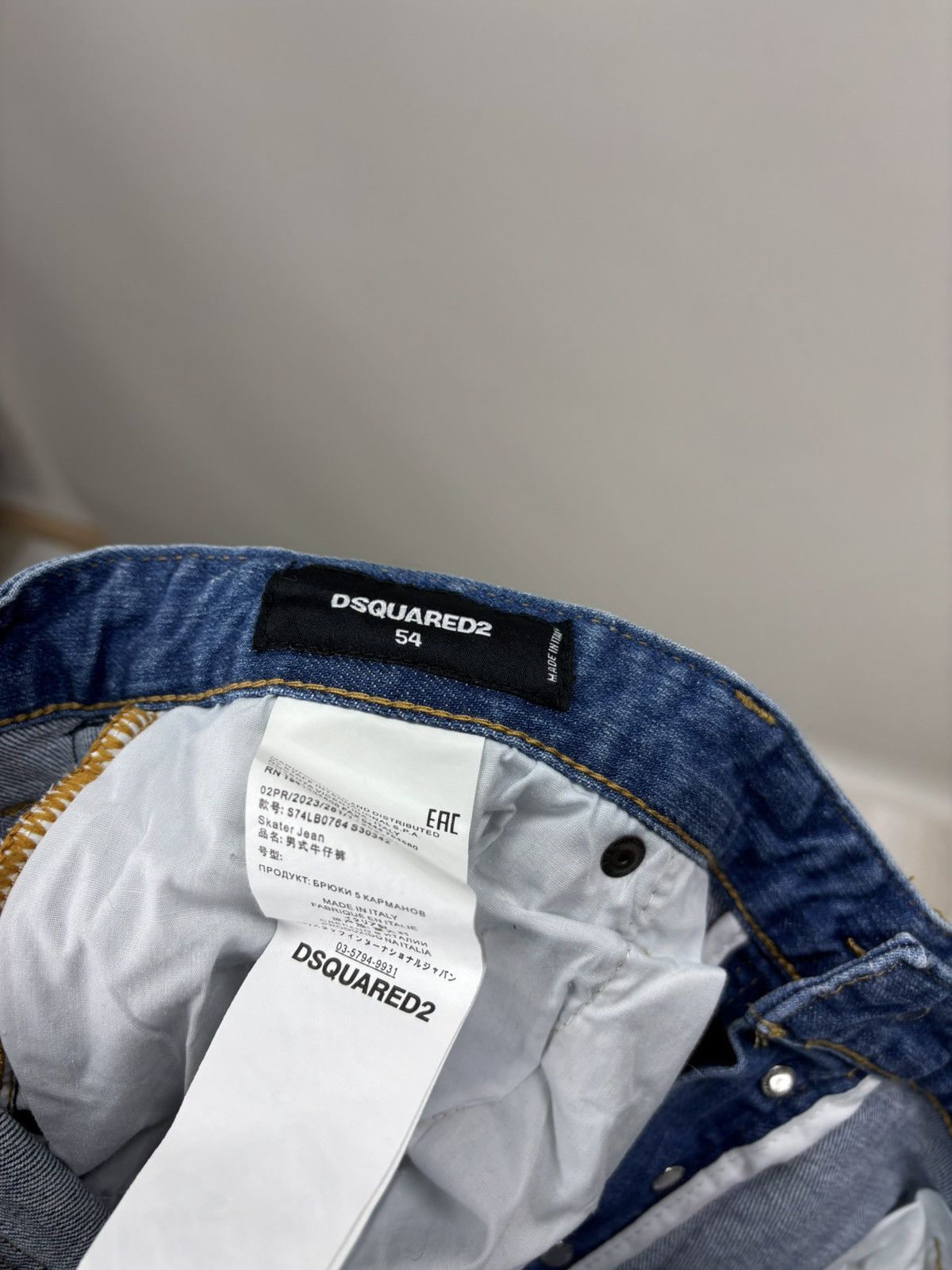 Dsquared2 Mens jeans Dsquared2 Size 54 Color Blue Size US 34 / EU 50 - 8 Thumbnail