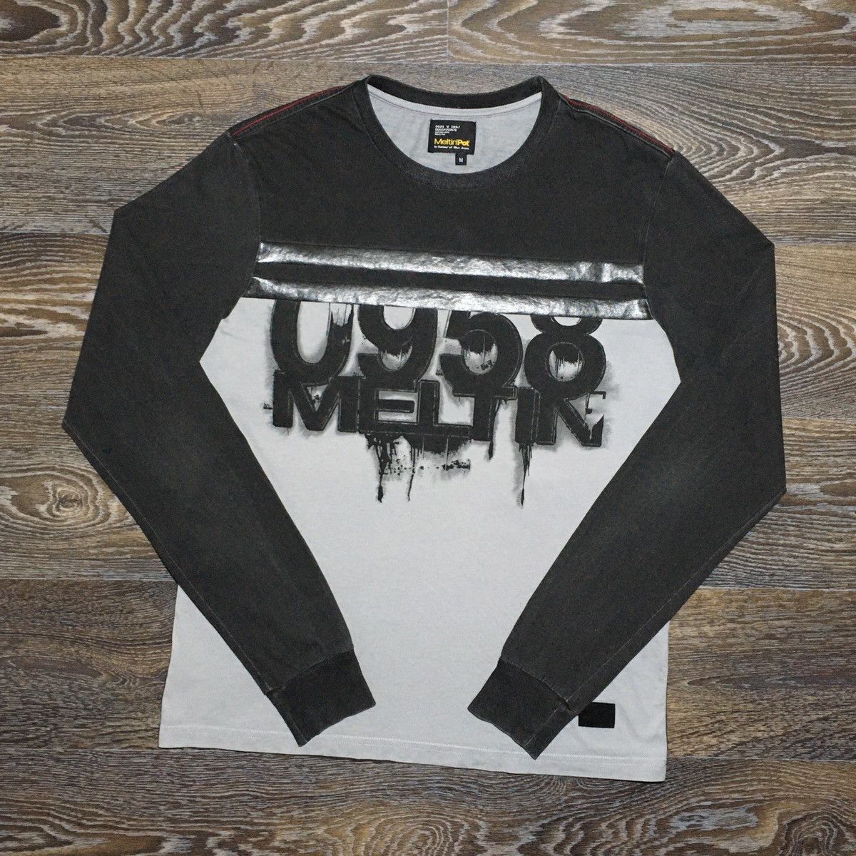 Japanese Brand Vintage Y2K MELTIN’ POT 0958 Graffiti Logo Longsleeve Shirt Size US M / EU 48-50 / 2 - 1 Thumbnail