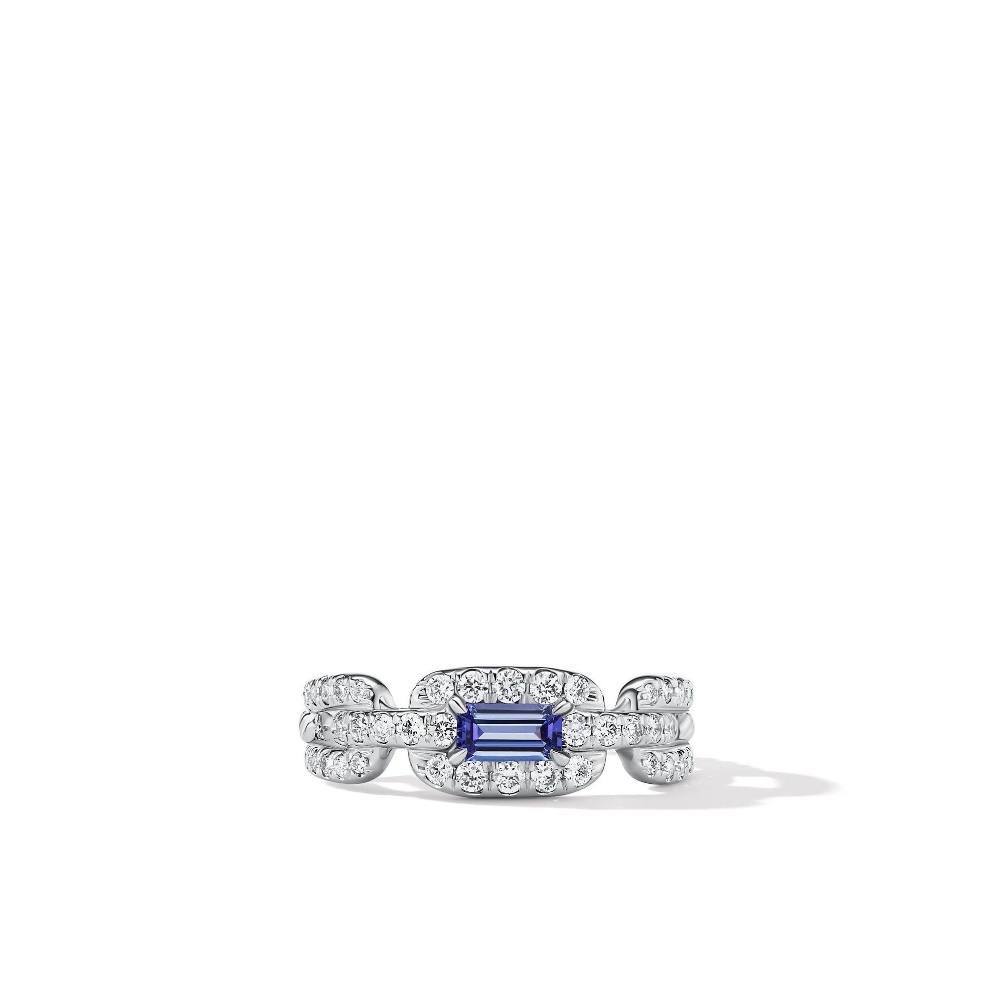 David Yurman o1s1wg111025 R17215D /Size 6/Chain Link Stone Ring in Silver Size ONE SIZE - 1 Thumbnail
