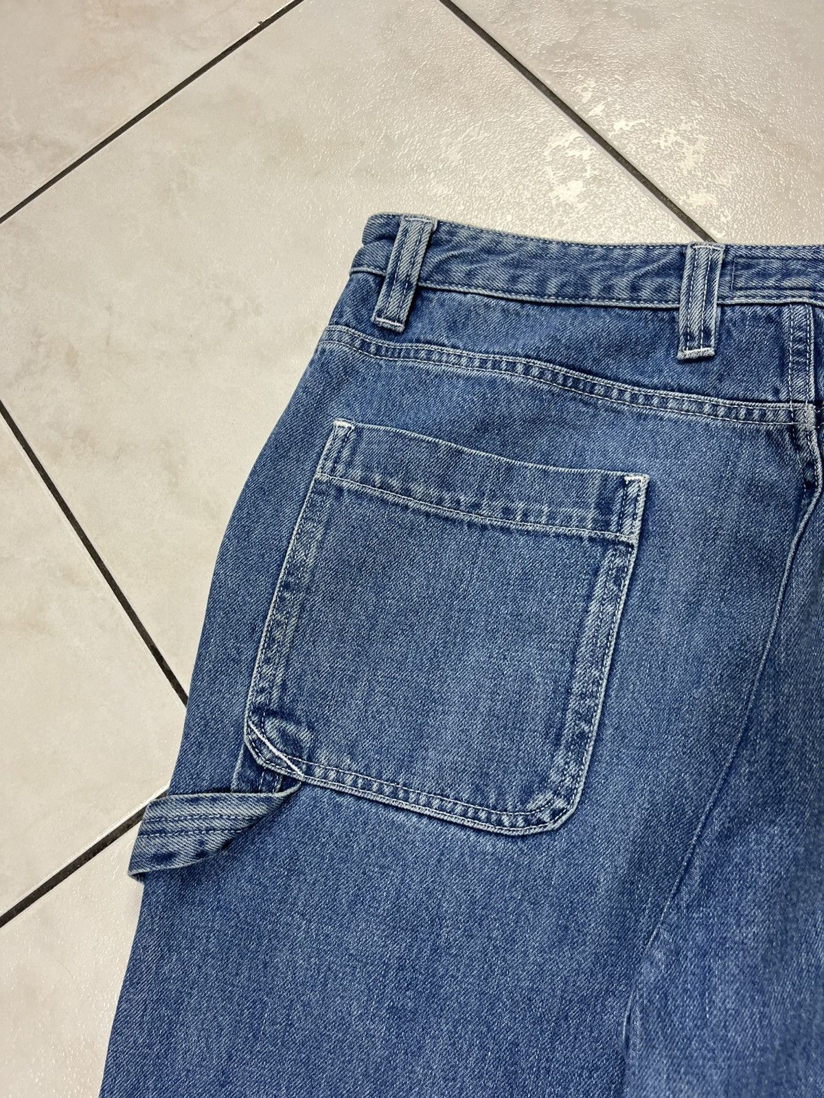 Stussy × Vintage Stussy workgear navy denim double knee baggy jeans pants 34 Size US 34 / EU 50 - 16 Thumbnail