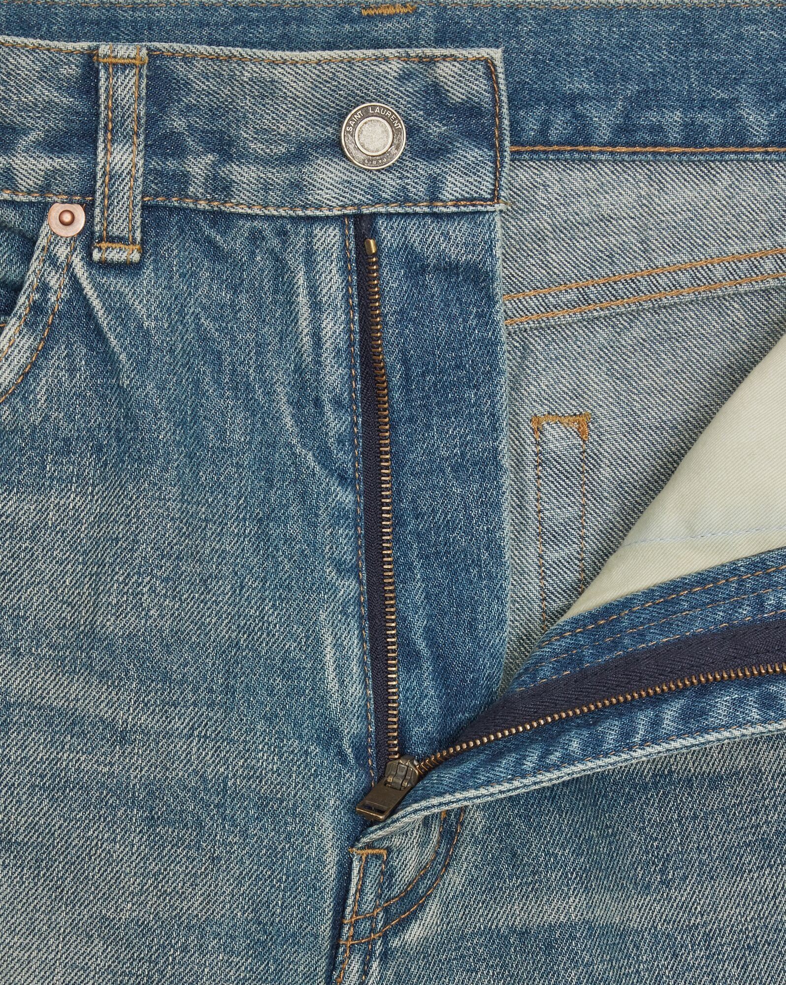 Saint Laurent Paris o1tr1nto0325 723225 70's Flared Jeans in Denim Vintage Blue Size 27" / US 4 / IT 40 - 3 Thumbnail