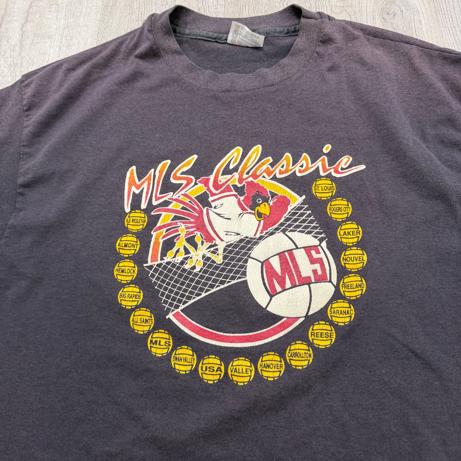 Vintage Vintage MLS Classic Shirt Men's Extra Large Black Faded 80s Size US XL / EU 56 / 4 - 4 Thumbnail